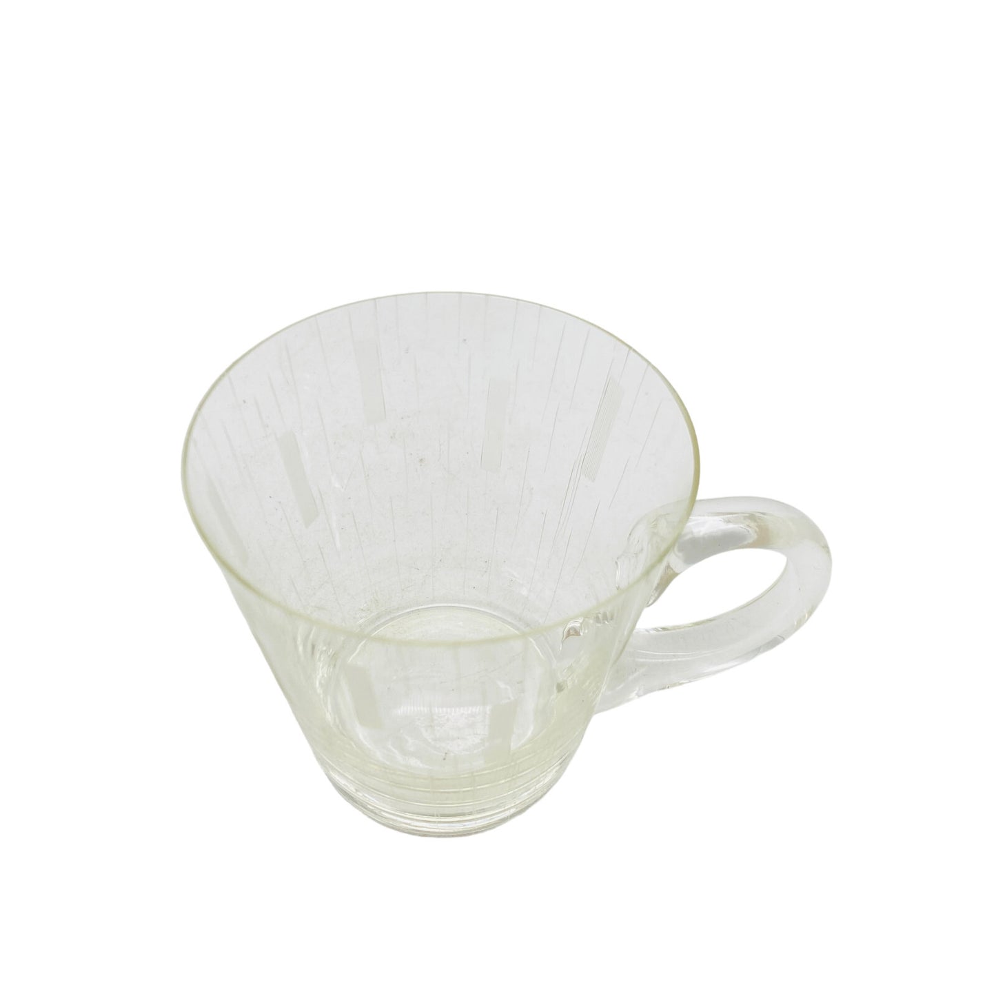 Tasse Teetasse Bowletasse H 7,4 cm 50er 60er Schliff beschliffen (Einzelglas)