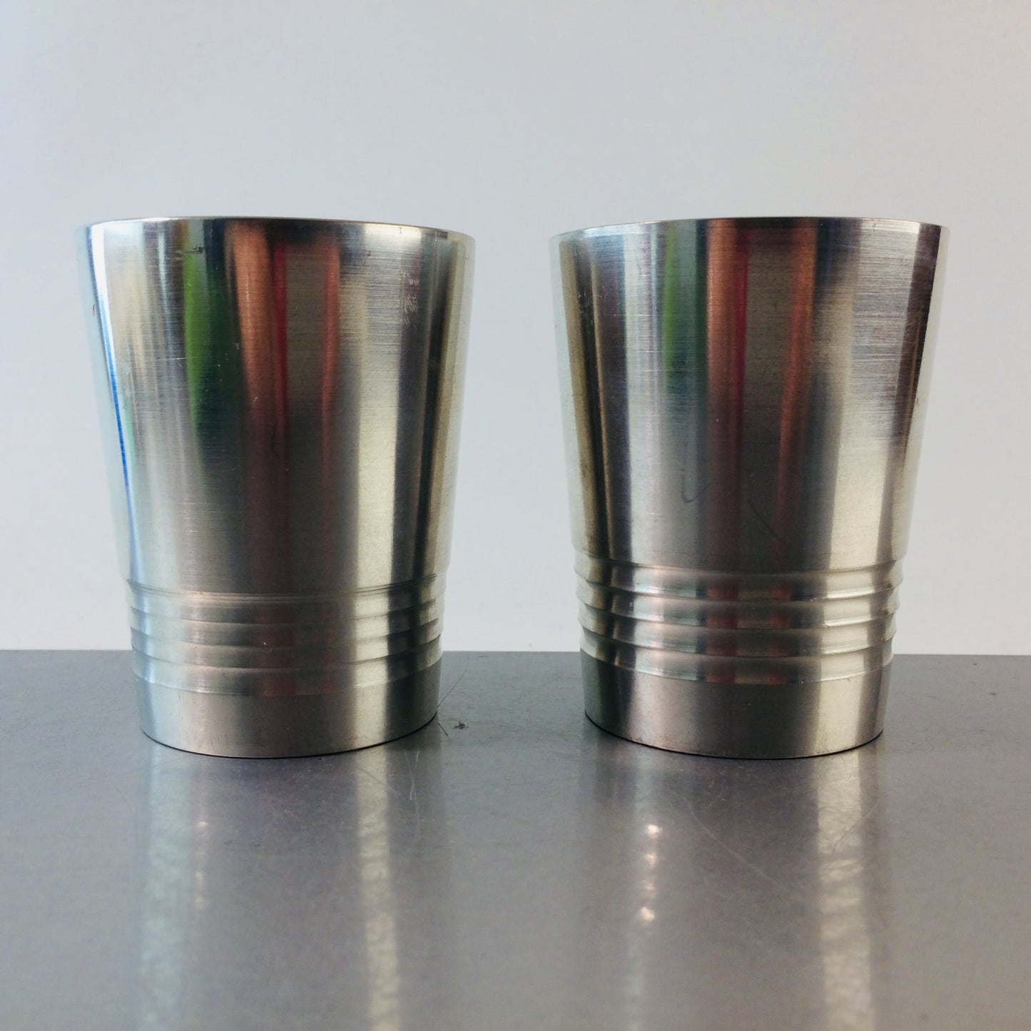 Zinn Becher 2er Set 8,2 cm Trinkbecher