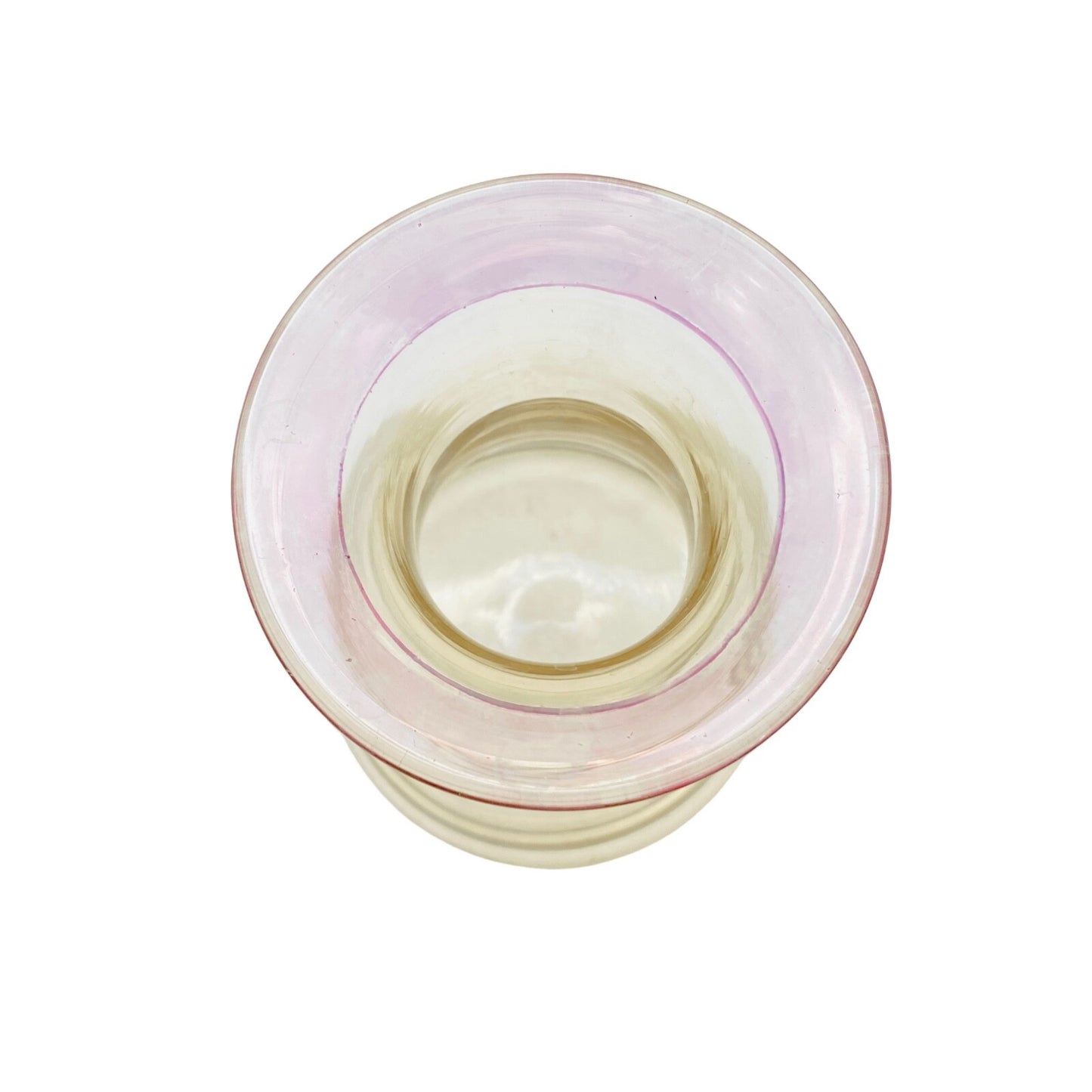 Vintage Glas Vase H 16,2 cm 60er 70er Pop Art irisierend Blumenvase