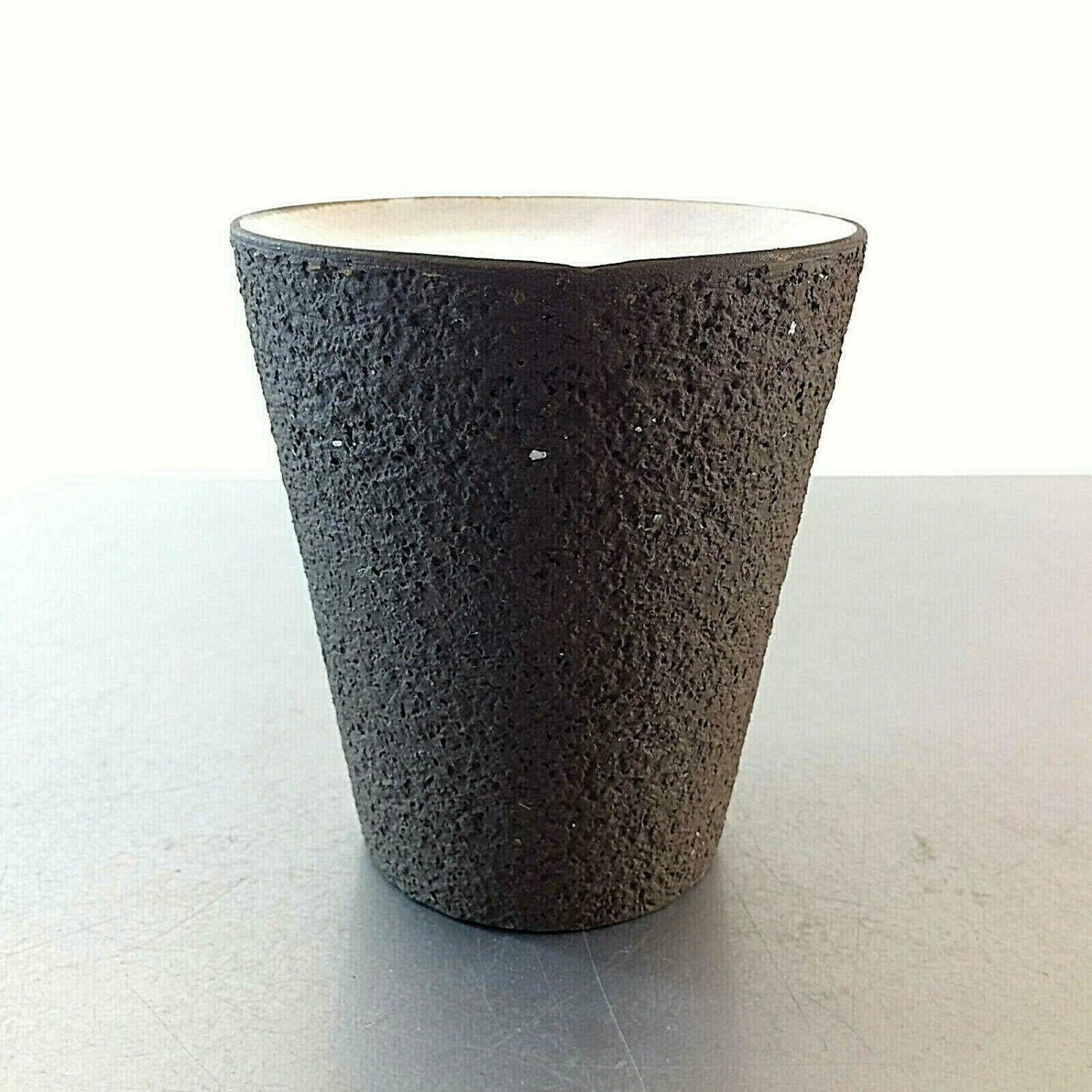 Kerzenständer 50er 60er KERAMIK Kerzenhalter braun grau H 10 cm