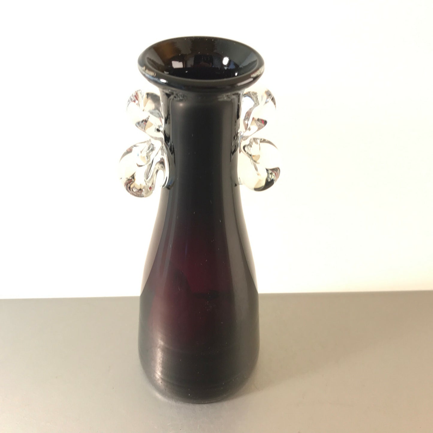 Vase rot 16 cm 50er 60er MID CENTURY Vase Glas Dekoration Vintage