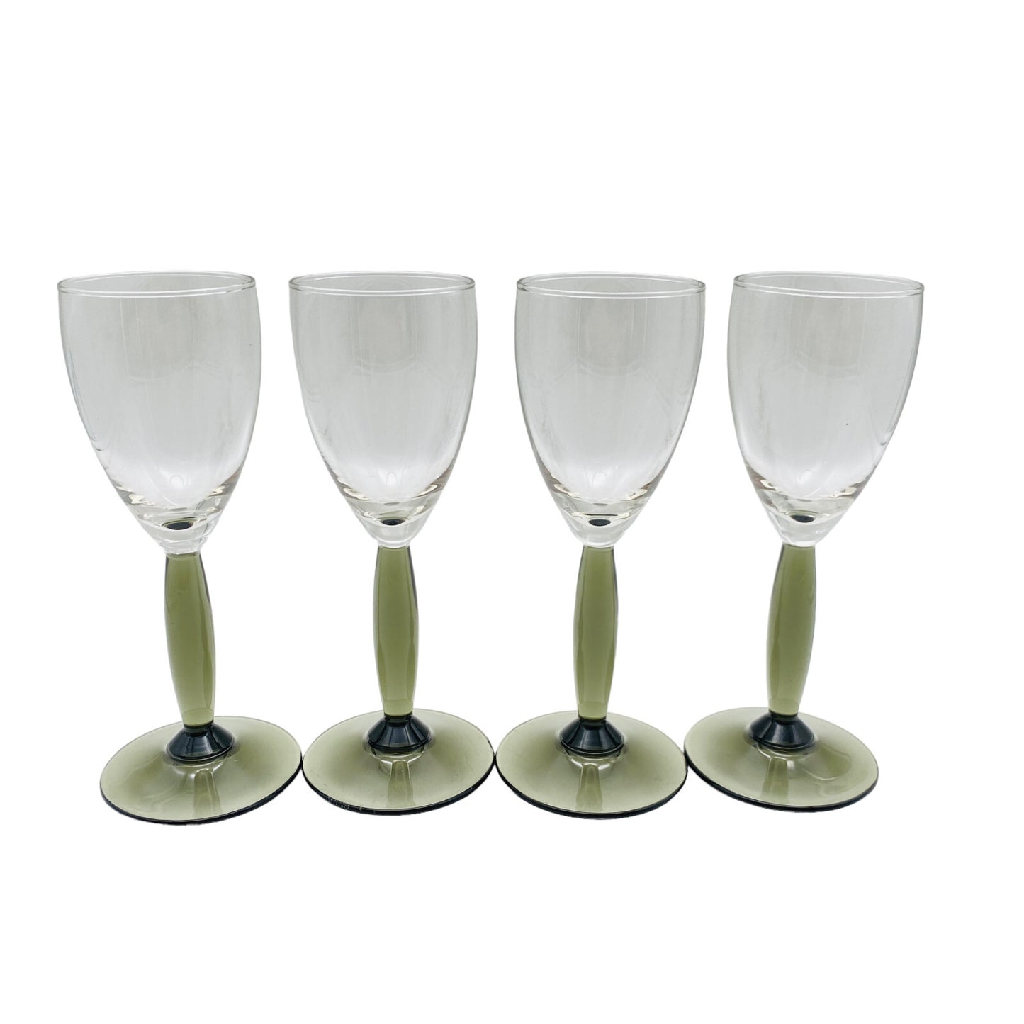 Vintage 4 er Set Rauchglas grau 17,2 cm Likörgläser Gläser Trinkgläser Glas