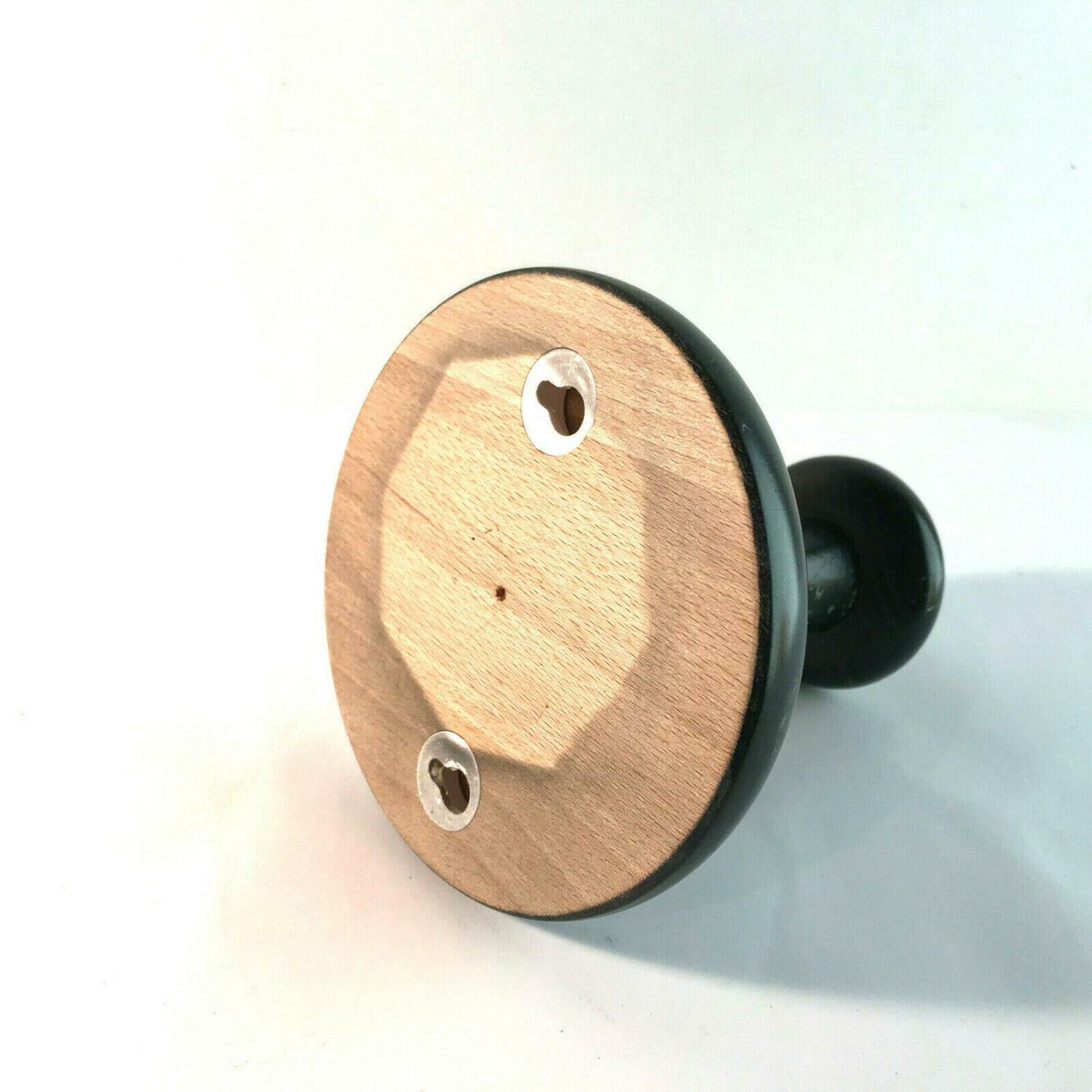 Wandhacken Hacken schwarz 70erHolz Garderobe D 12,5 cm