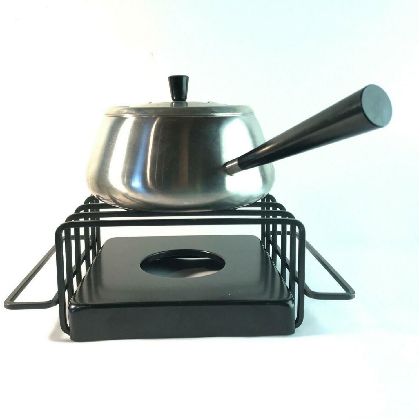 SPRING Swiss Fondue Topf Fonduetopf Stövchen Rechaud Edelstahl