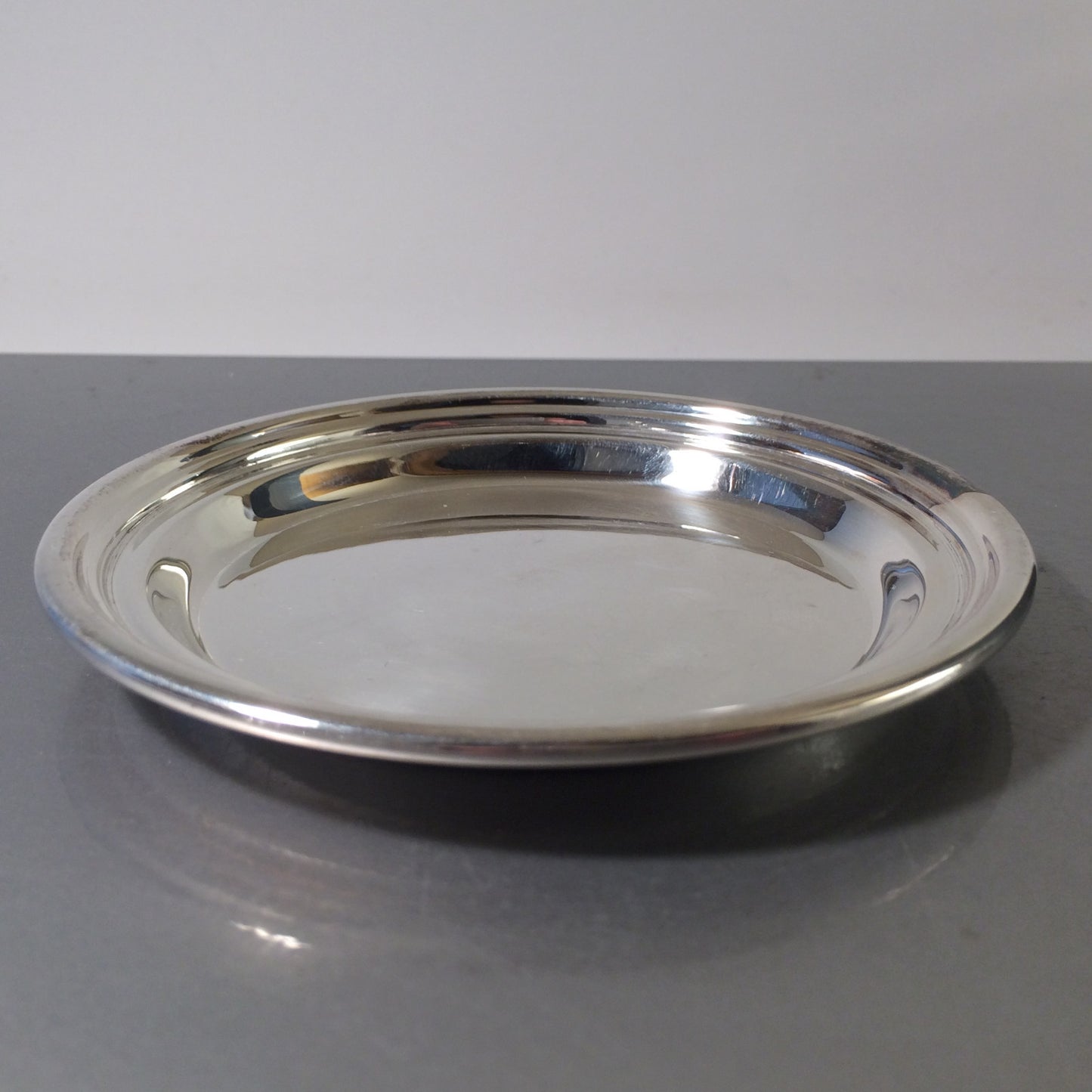 5 x EDZARD Gläserteller versilbert 11,3 cm Vintage Teller 60er MID CENTURY