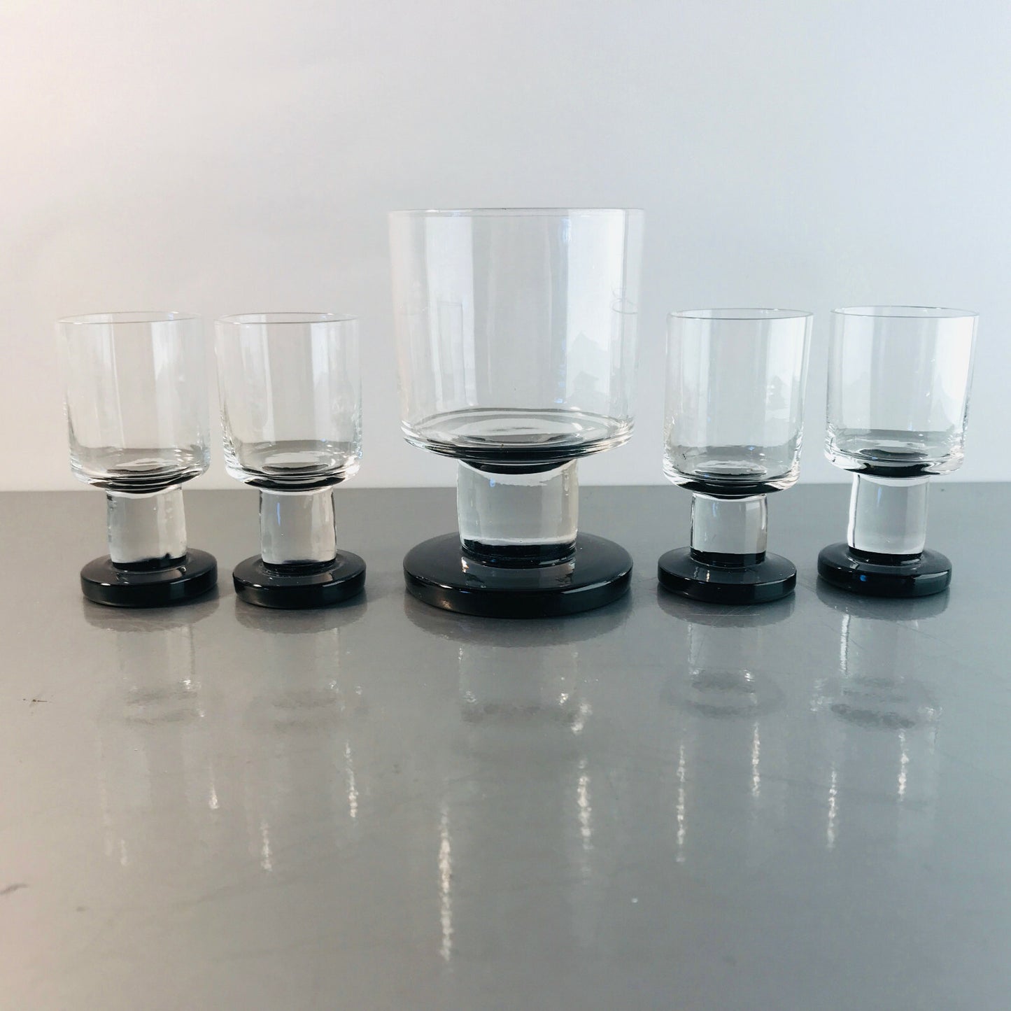 Schnapsgläser 70er 60er MID CENTURY Glas 8 und 11 cm