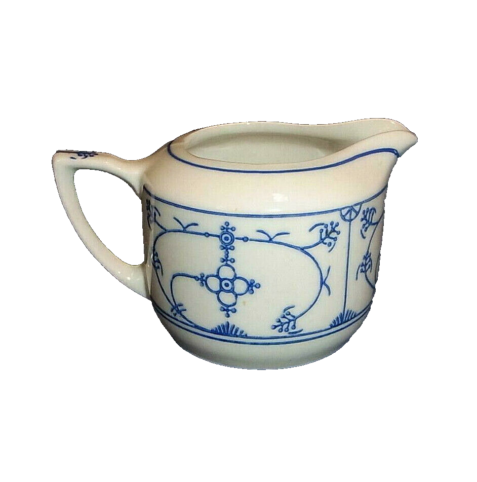 JÄGER Made in GDR / DDR STROHBLUMEN Dekor Kilchkännchen Eisenberg ca 7 cm