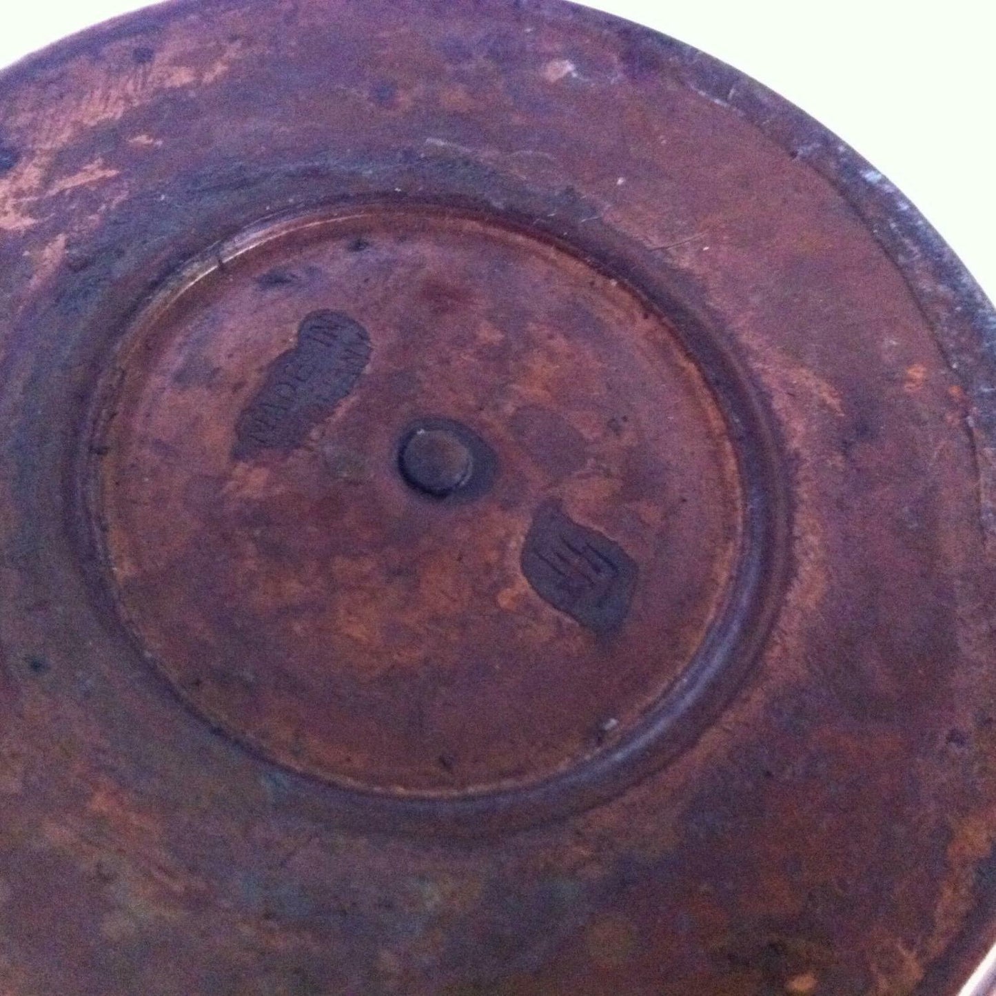 Stövchen Kupfer Hammerschlag 50er MID CENTURY Rechaude (unb. punziert)