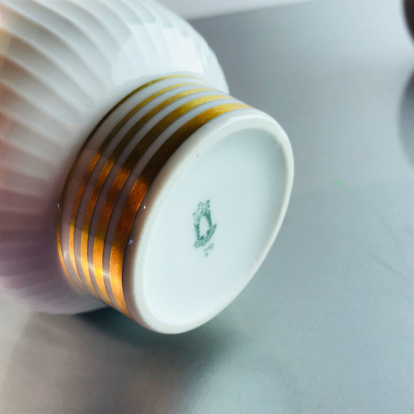 Schönwald Porzellan KERZENHALTER 70er 60er Kerzenhalter 2 Stück Goldrand