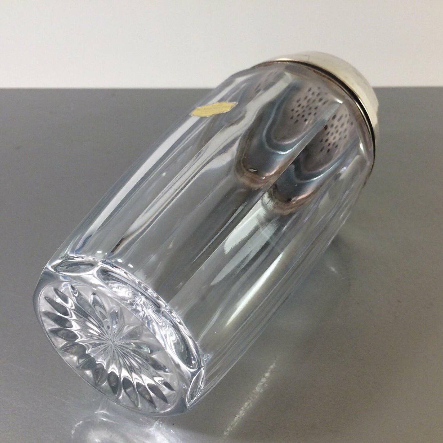 SHAKER Cocktailshaker Glas H 20,5 cm Pressglas 60er 70er