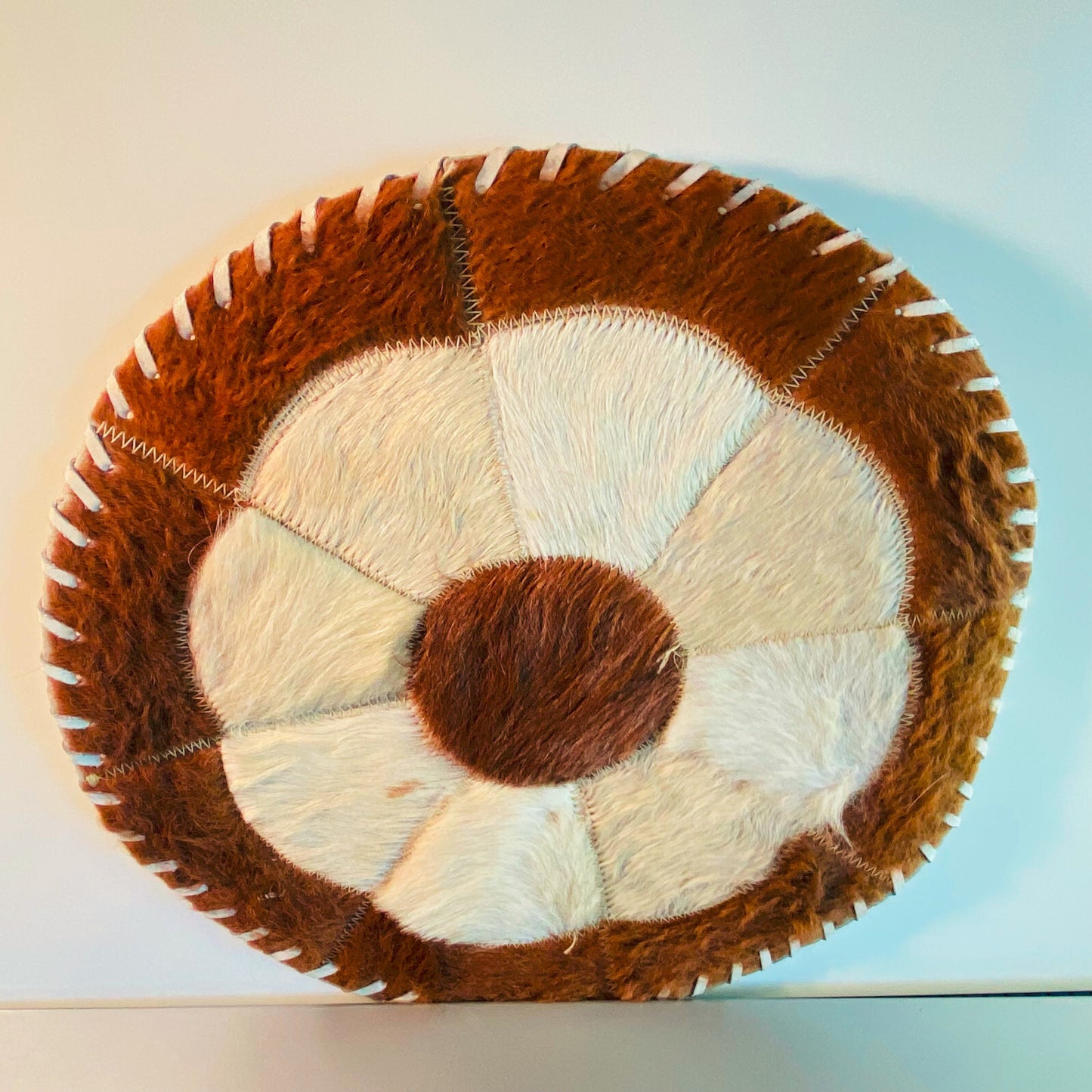 Teppich Leder Fell 39,5 cm Deko Vintage Untersetzer Platzset