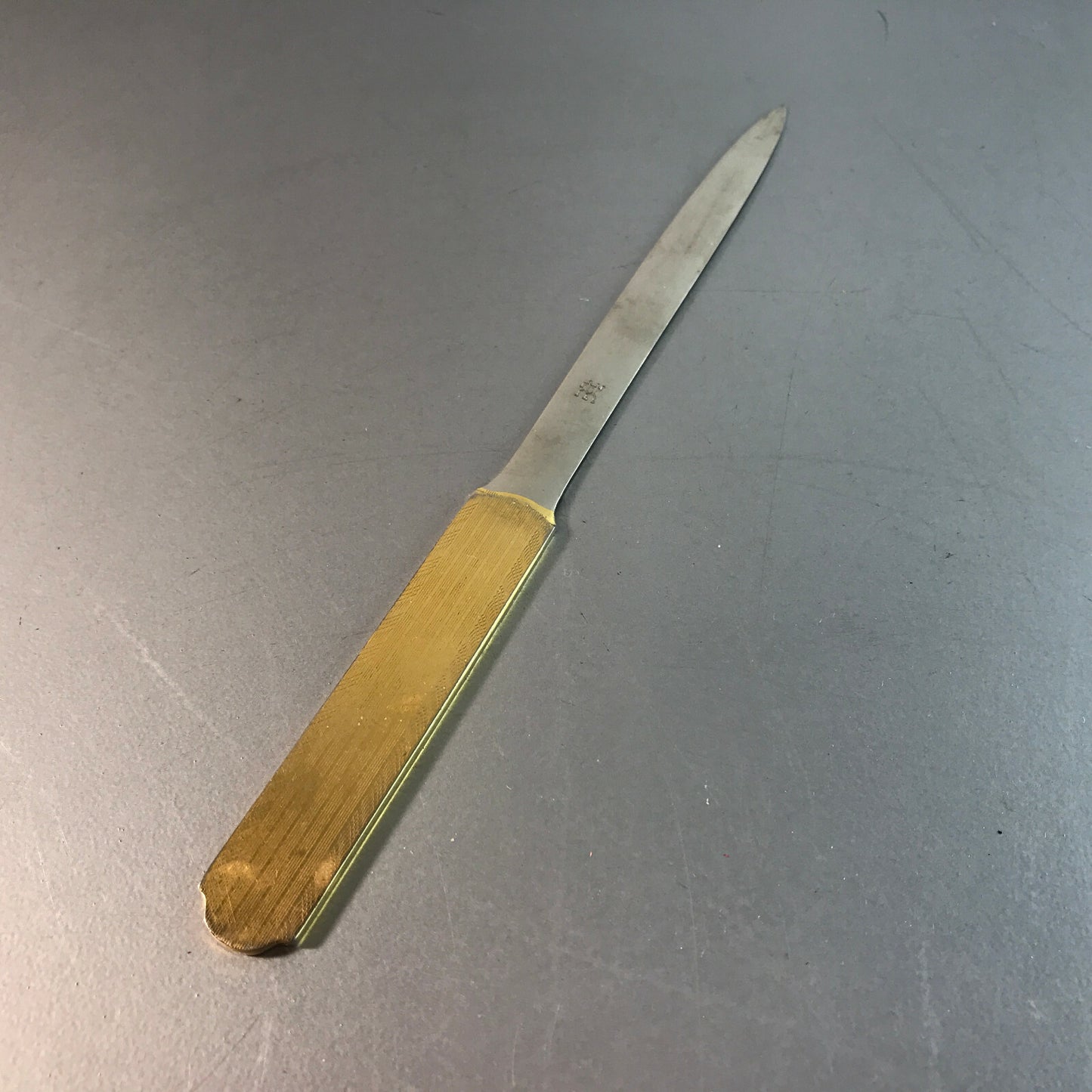 ZWILLING Vintage Brieföffner Edelstahl Gold 50er 60er MID CENTURY 20 cm