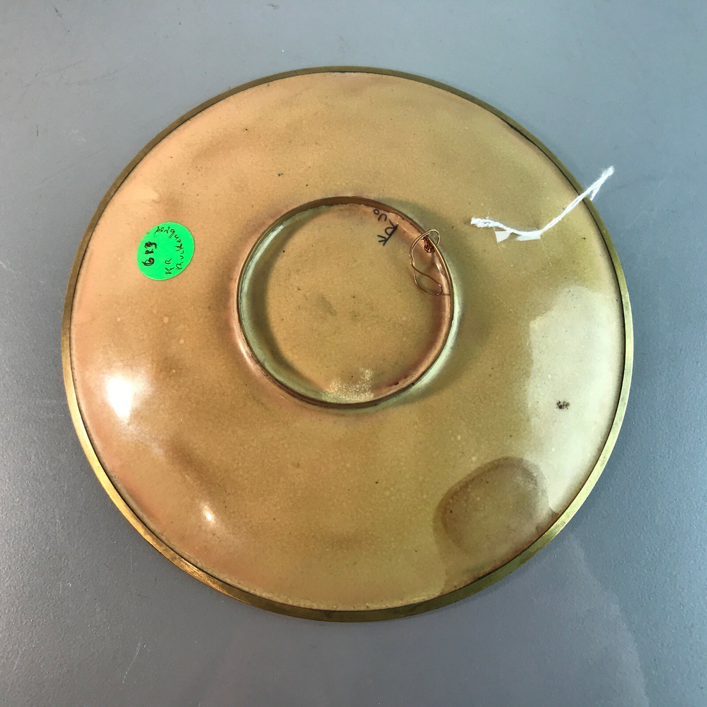 Käthe RUCKENBROD (sig.) Teller Matt Emaille 50er MID CENTURY Mattemaille