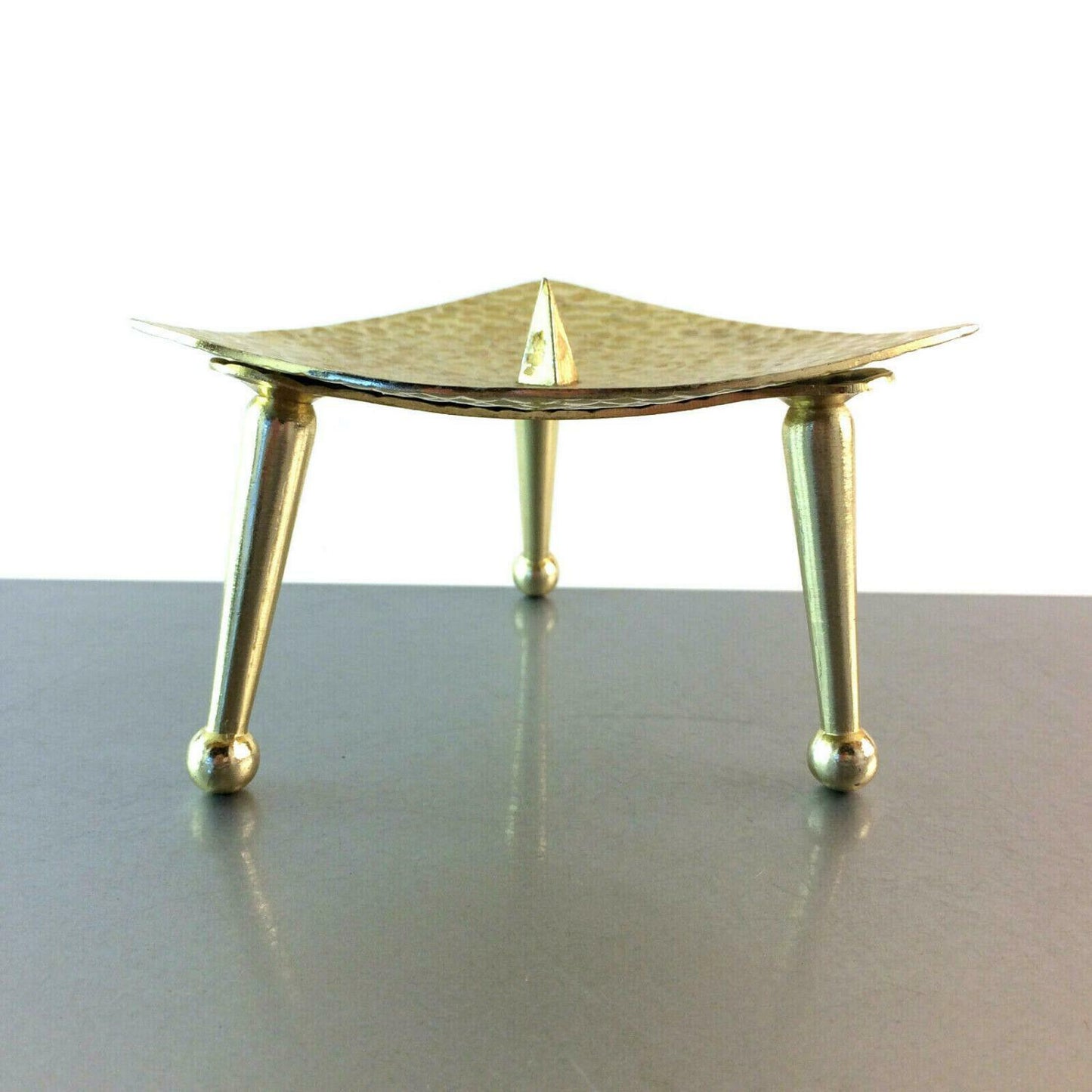 ALU Kerzenhalter Kerzenständer 11,5 cm 50er Messing farben golden 60er