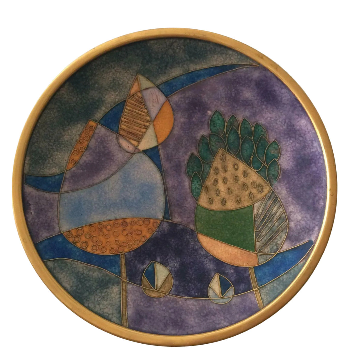 Weitere Ansicht – Käthe Ruckenbrod Teller aus Emaille, mehrfarbig, 1950er/1960er Jahre