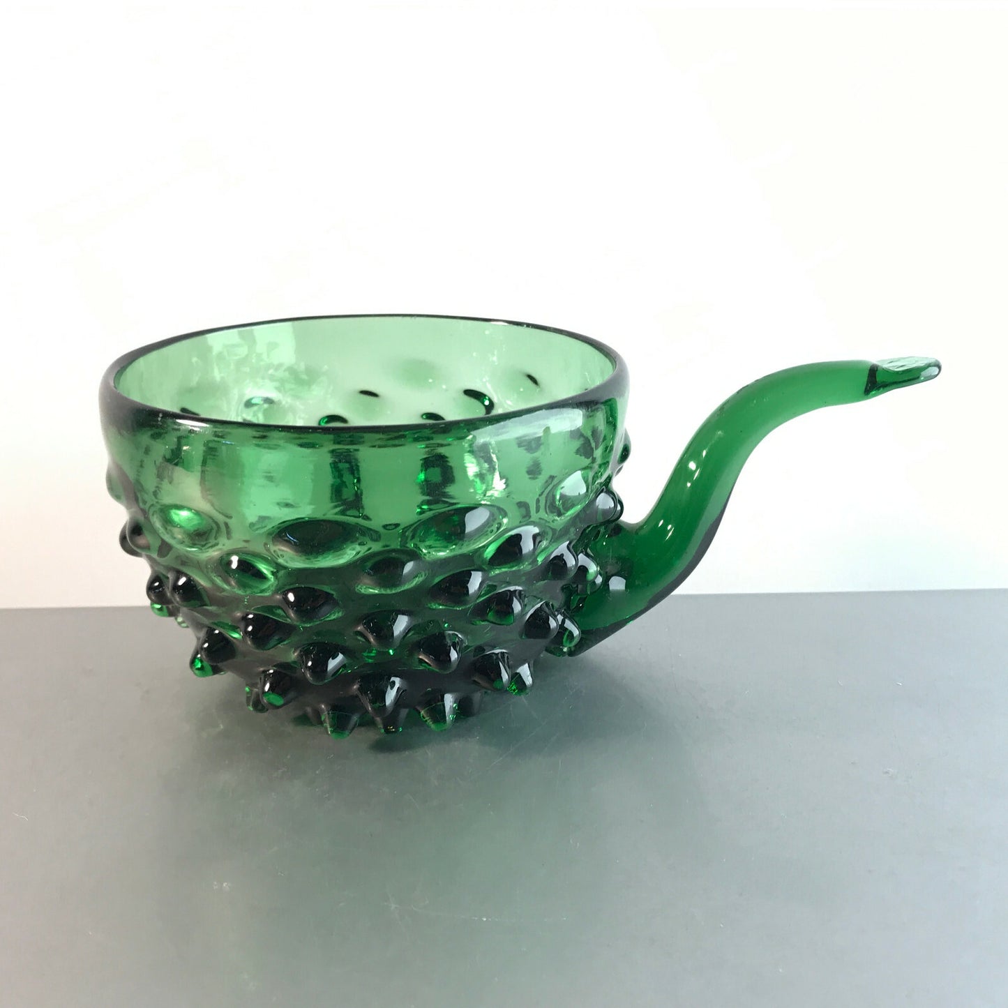 Schale Schüssel 12,5 cm Schälchen Vintage Glas 50er 60er grün ITALY Empol