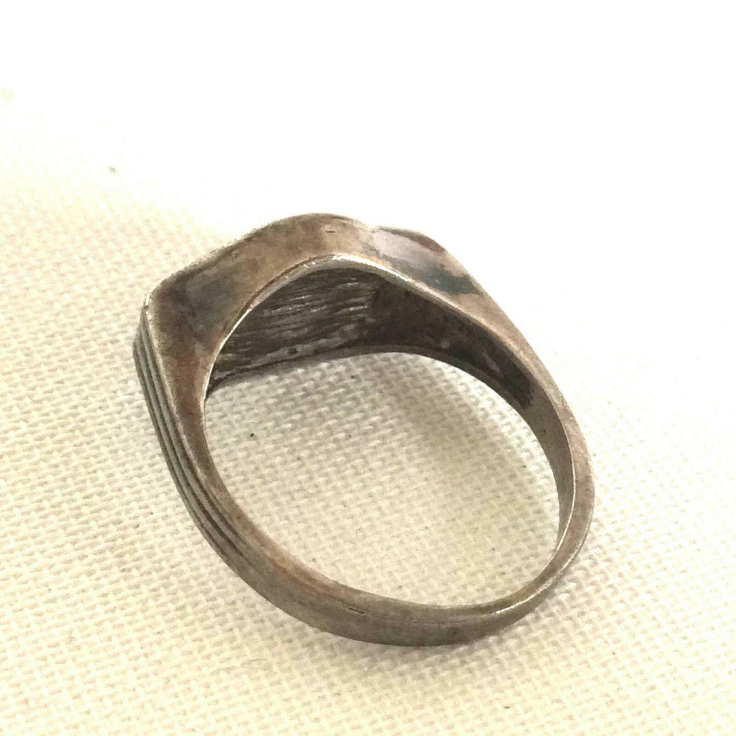 Silberring RING mit schwarzem Stein Edelstein Schmuck Ring Vintage 60er 70er