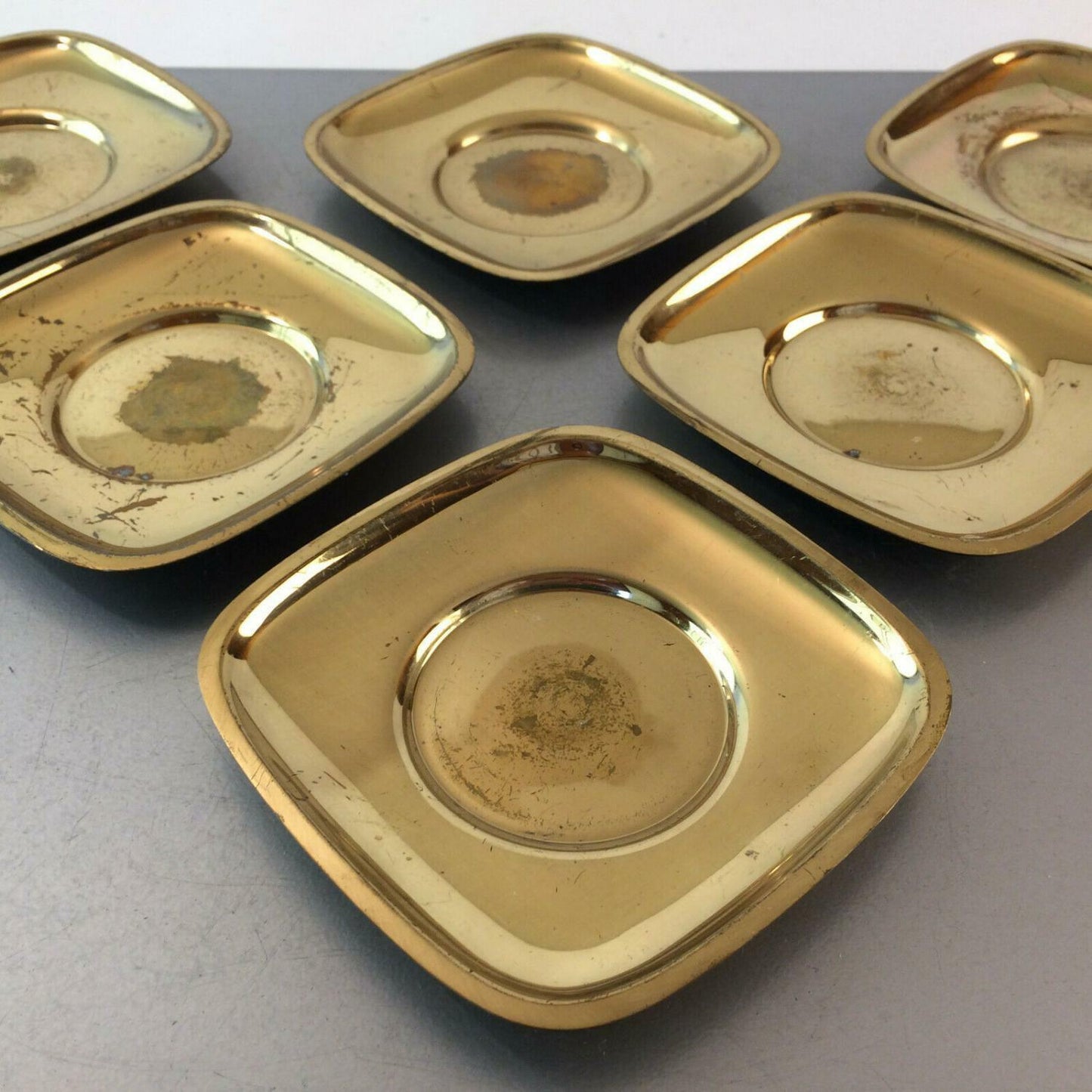 MUSSBACH Untersetzer für Gläser Teeetassen Messing 50er 60er MID CENTURY