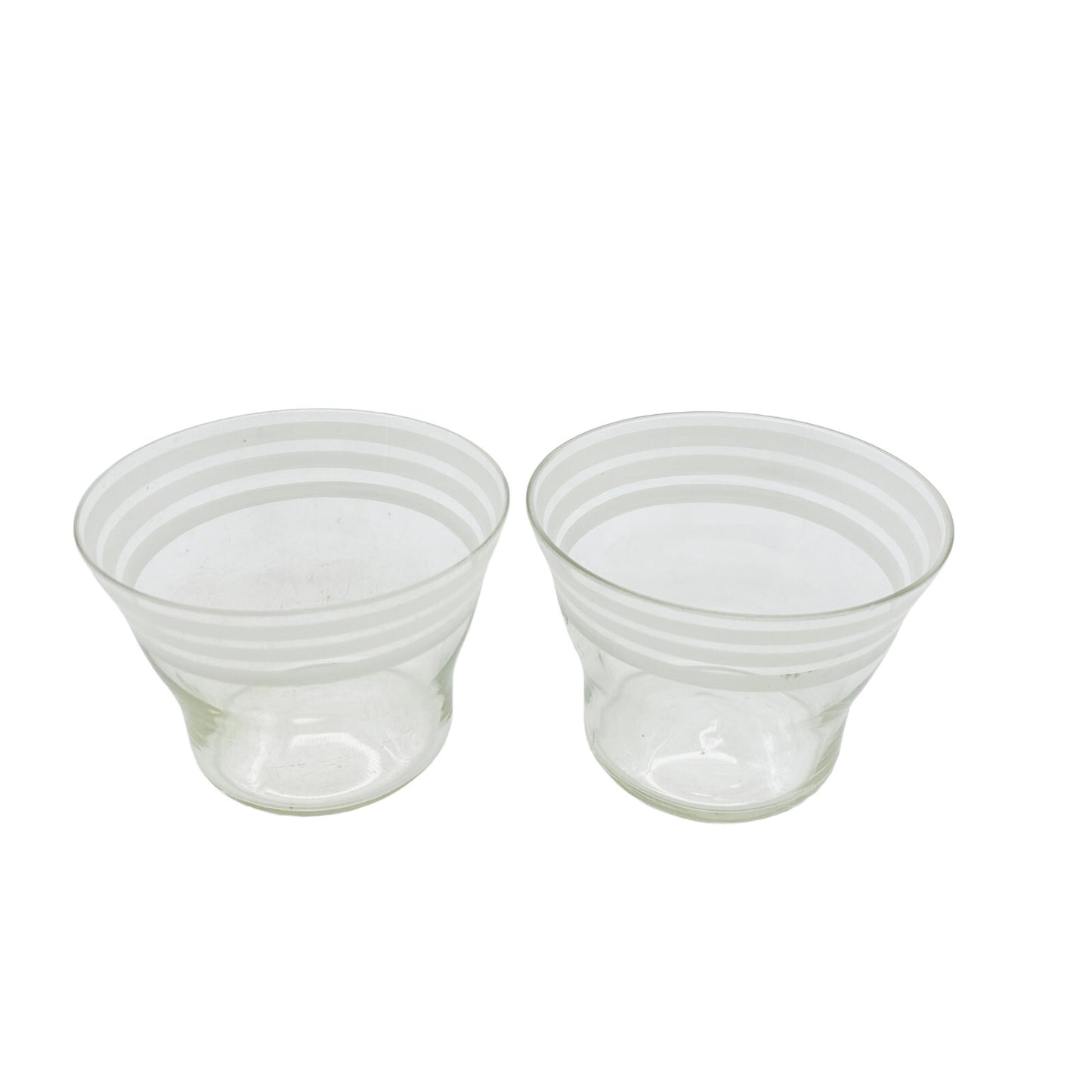 Teegläser für Halter 50er 60er Vintage MID CENTURY Teetassen Glas Set Satinato