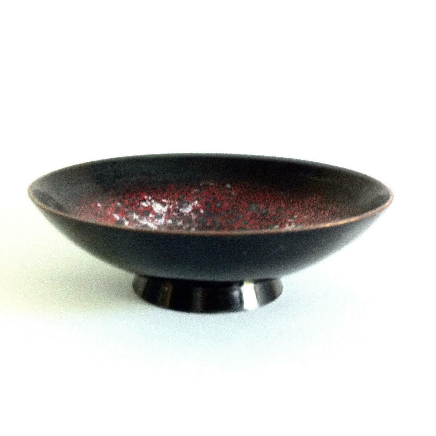 KUPFER Emaille Schale 50er 60er MID CENTURY emailliert D 11,2 cm