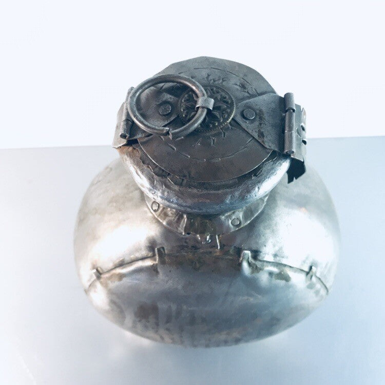 Antike Weinflasche 17./18. Jh. Metall Flasche SAMMLER Adelsbesitz Museum