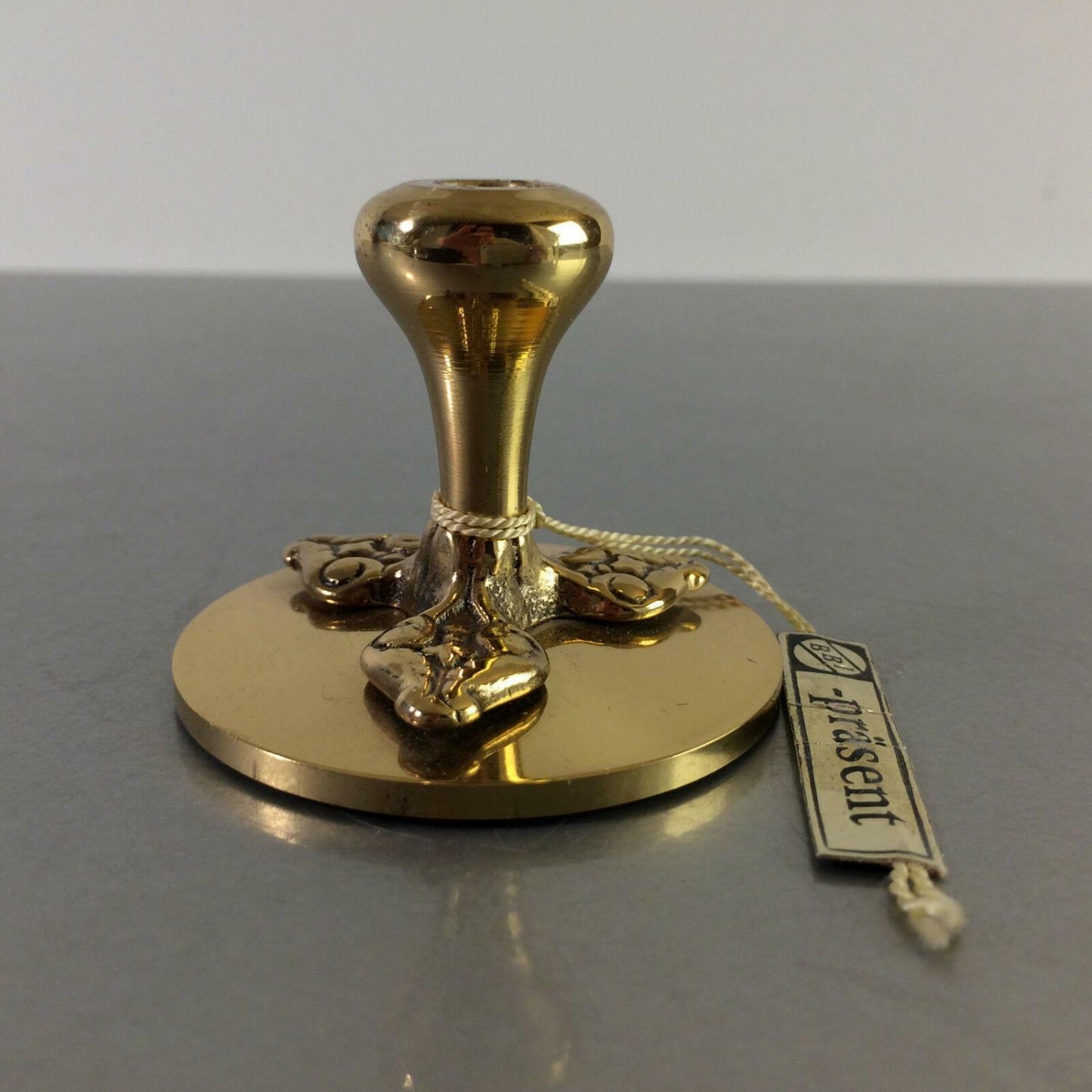 BBI Iserlohn Kerzenhalter MESSING Kerzenständer 60er 50er 4,5 cm