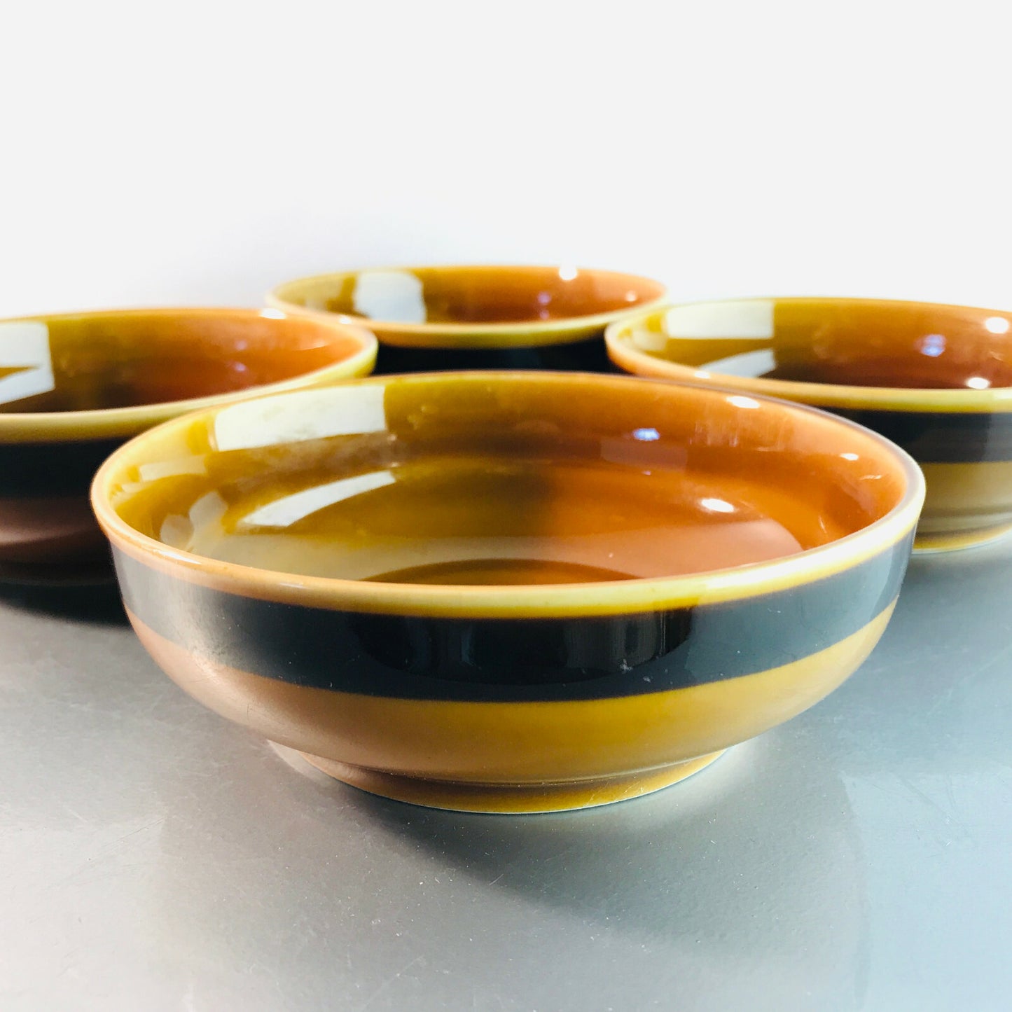 Annaburg Keramik Schalen Schälchen braun 50er 60er MID CENTURY 12,8 cm