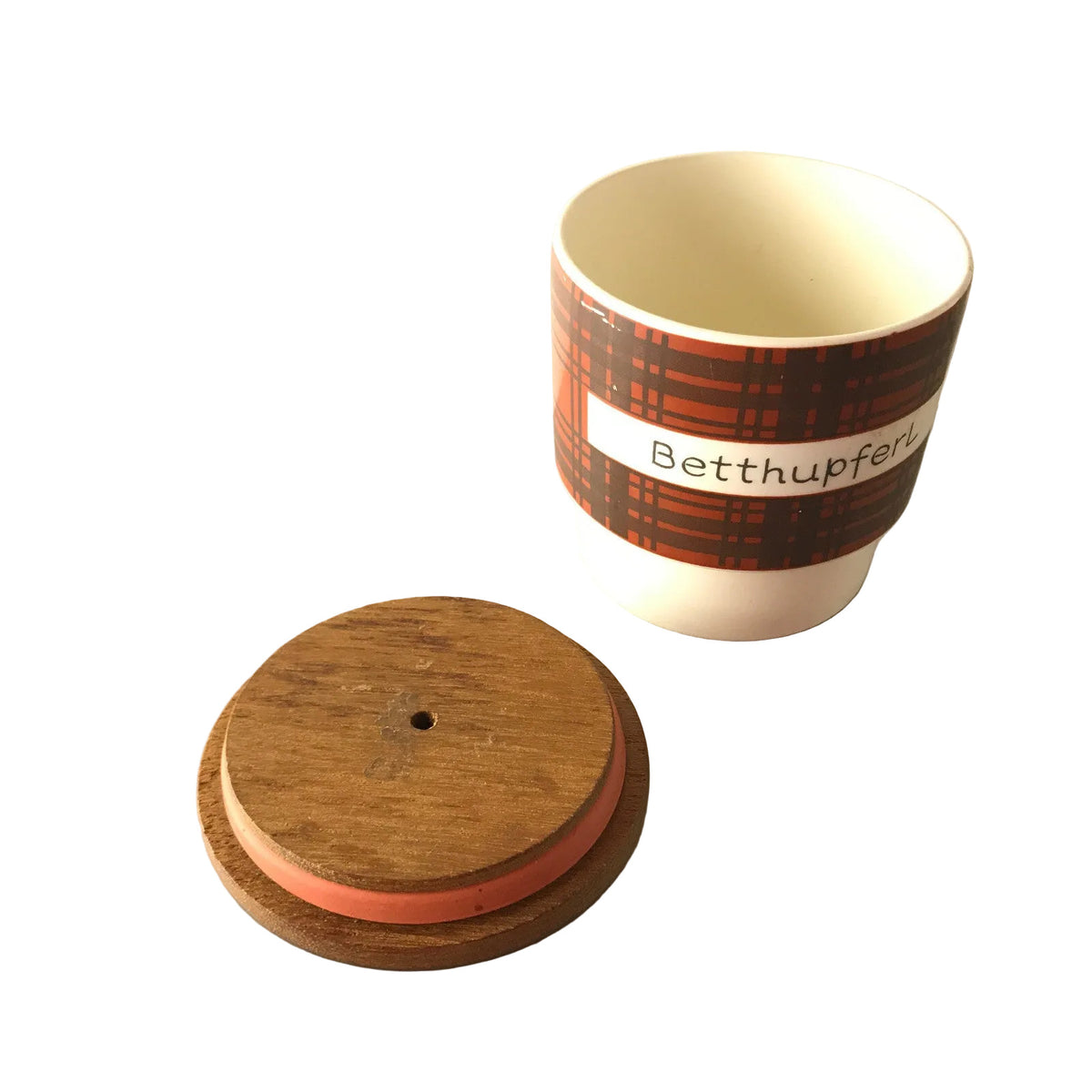 Weitere Produktansicht – Dose aus Keramik und Holz in Braun, 1950er/1960er Jahre