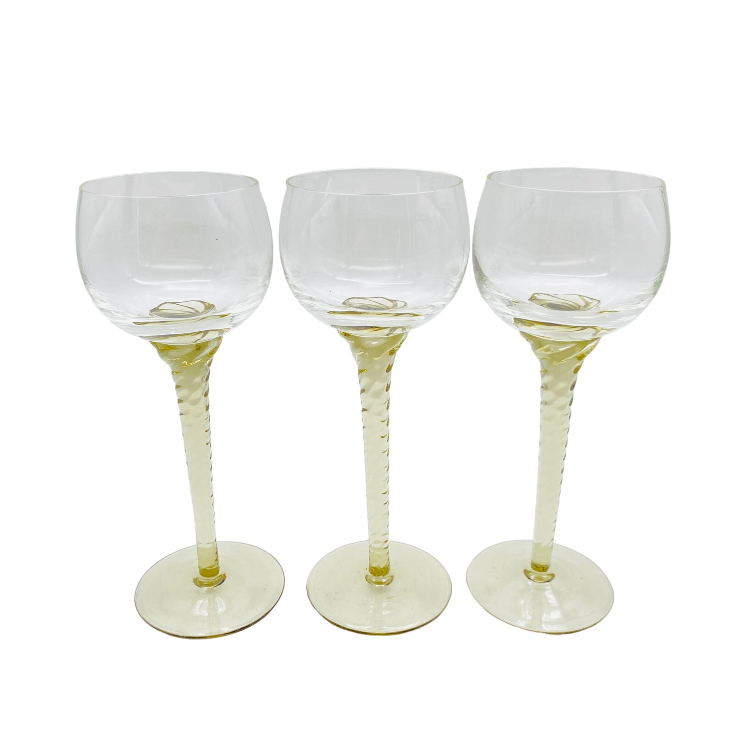 Vintage 3er Set Weingläser Weinglas Glas 18,6 cm 60er 70er Rauchglas Dekoration