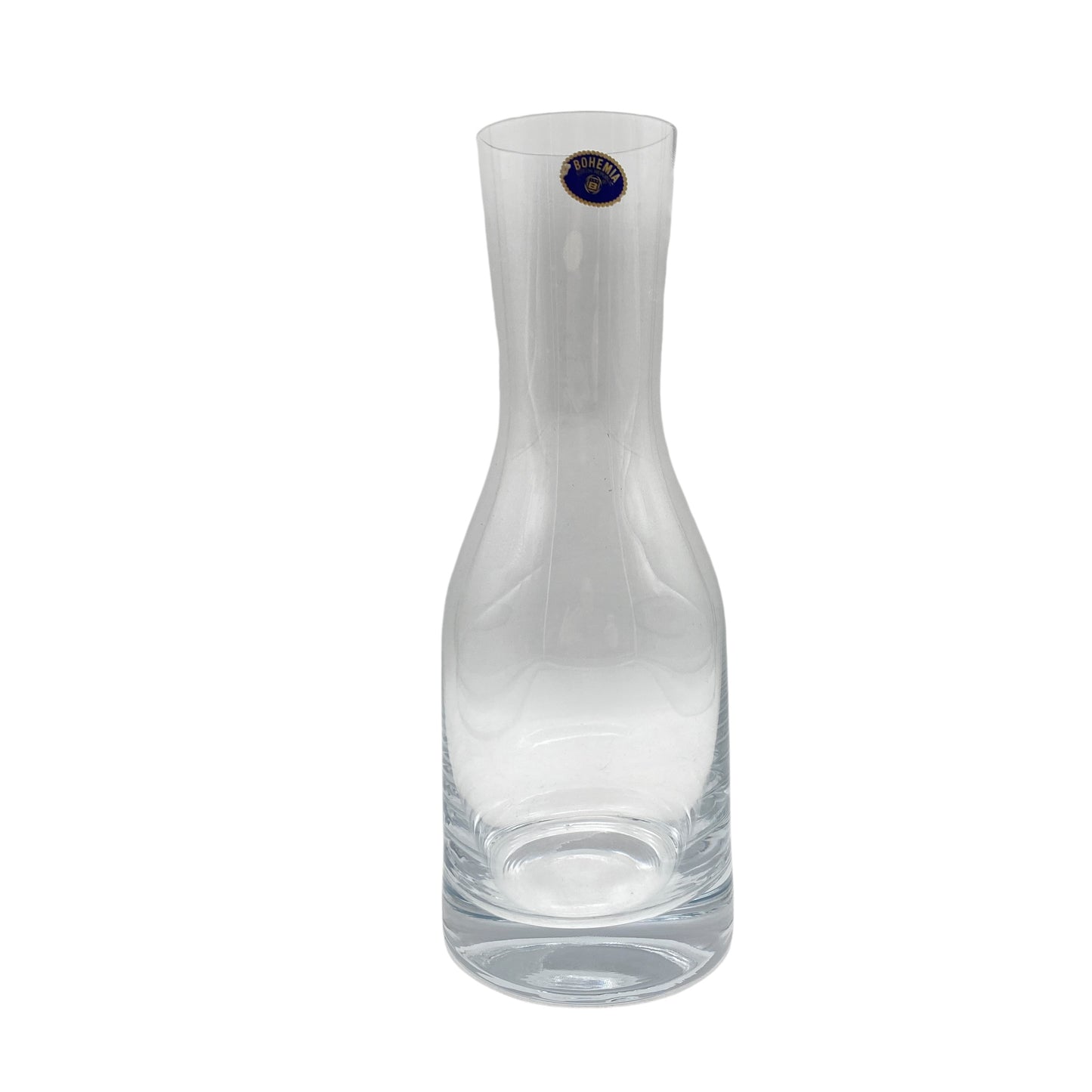 BOHEMIA Karaffe Vase Glas transparent 70er 80er Jahre
