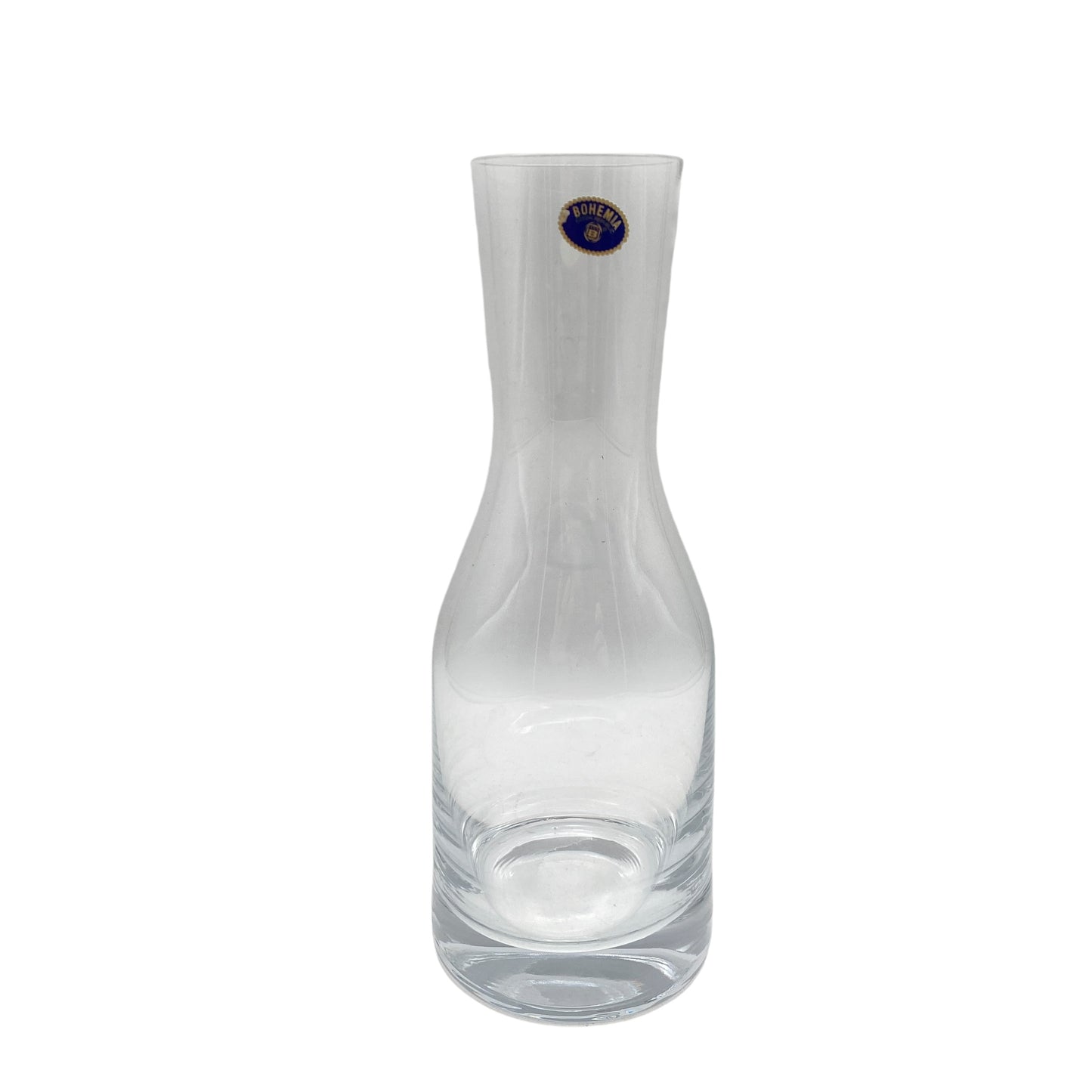 BOHEMIA Karaffe Vase Glas transparent 70er 80er Jahre
