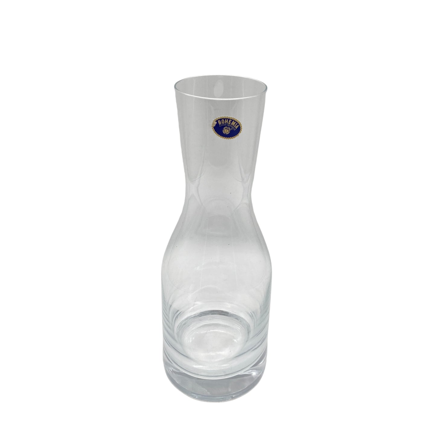 BOHEMIA Karaffe Vase Glas transparent 70er 80er Jahre