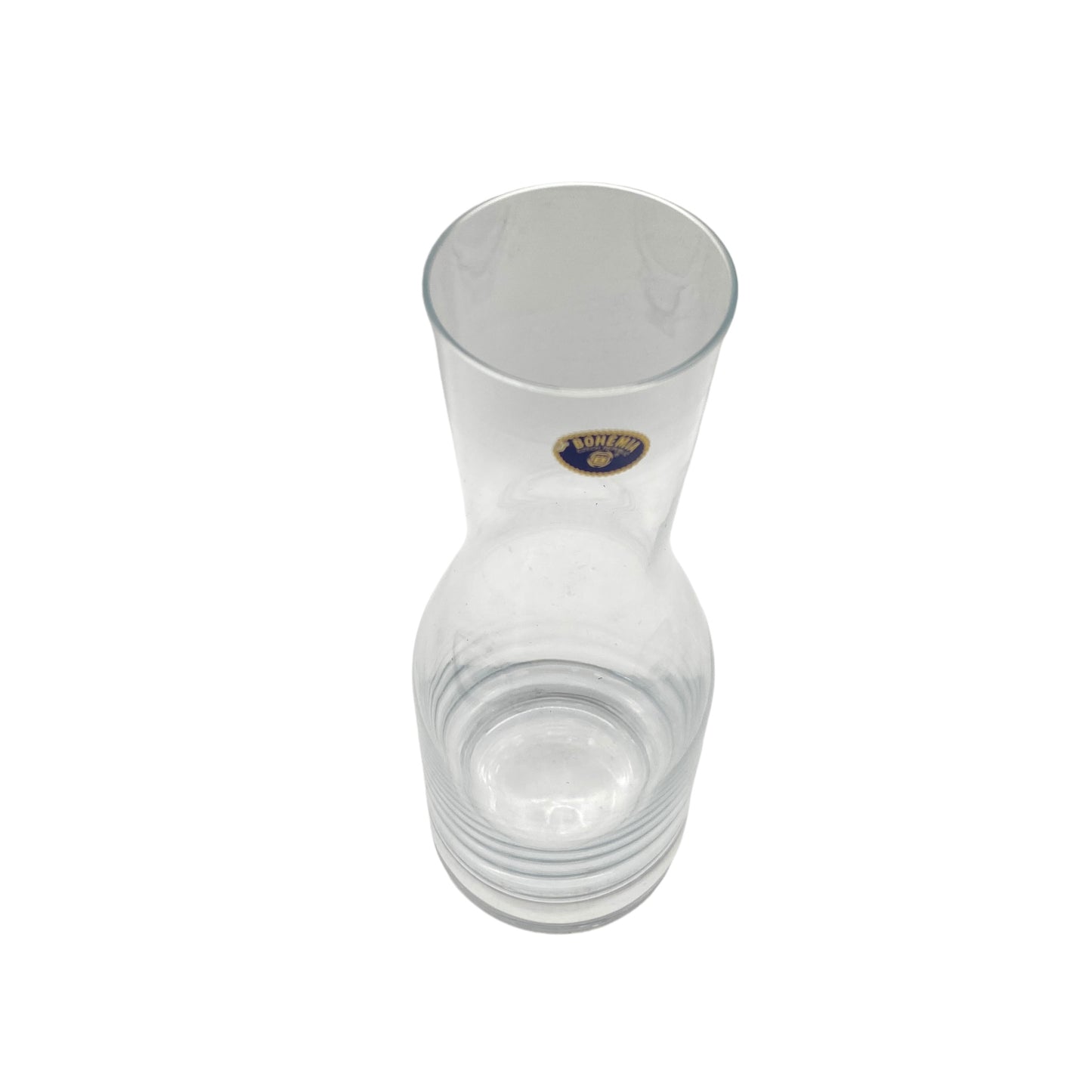 BOHEMIA Karaffe Vase Glas transparent 70er 80er Jahre