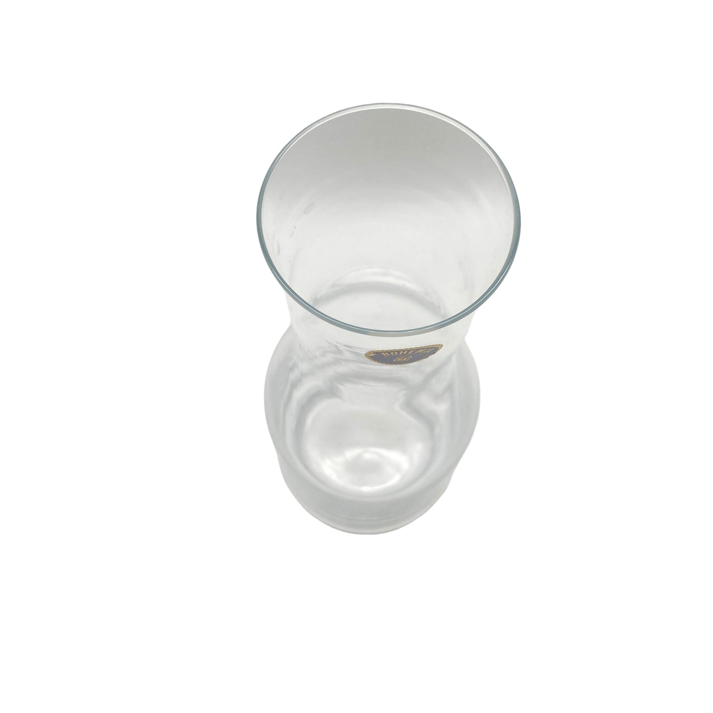 BOHEMIA Karaffe Vase Glas transparent 70er 80er Jahre