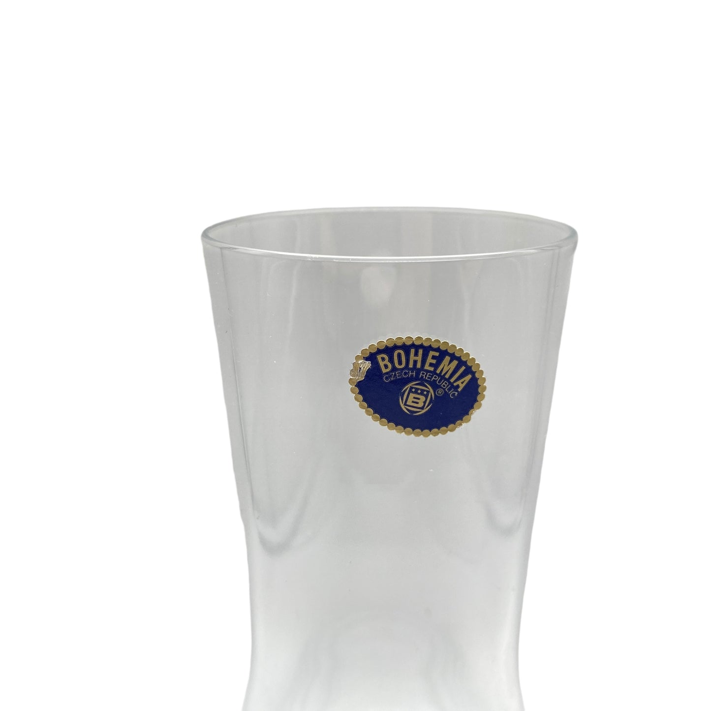 BOHEMIA Karaffe Vase Glas transparent 70er 80er Jahre