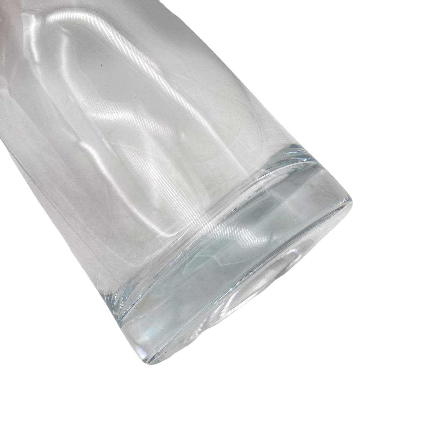 BOHEMIA Karaffe Vase Glas transparent 70er 80er Jahre