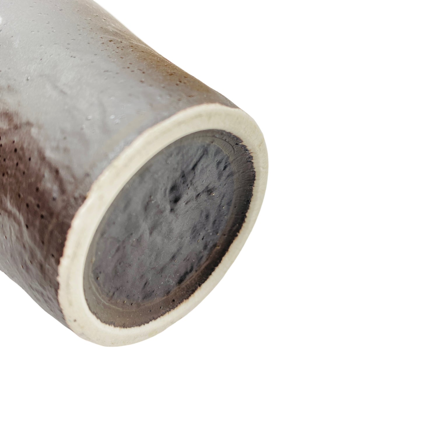 Becher Keramik Vintage Mid Century bunt 50er 60er gelb grün grau