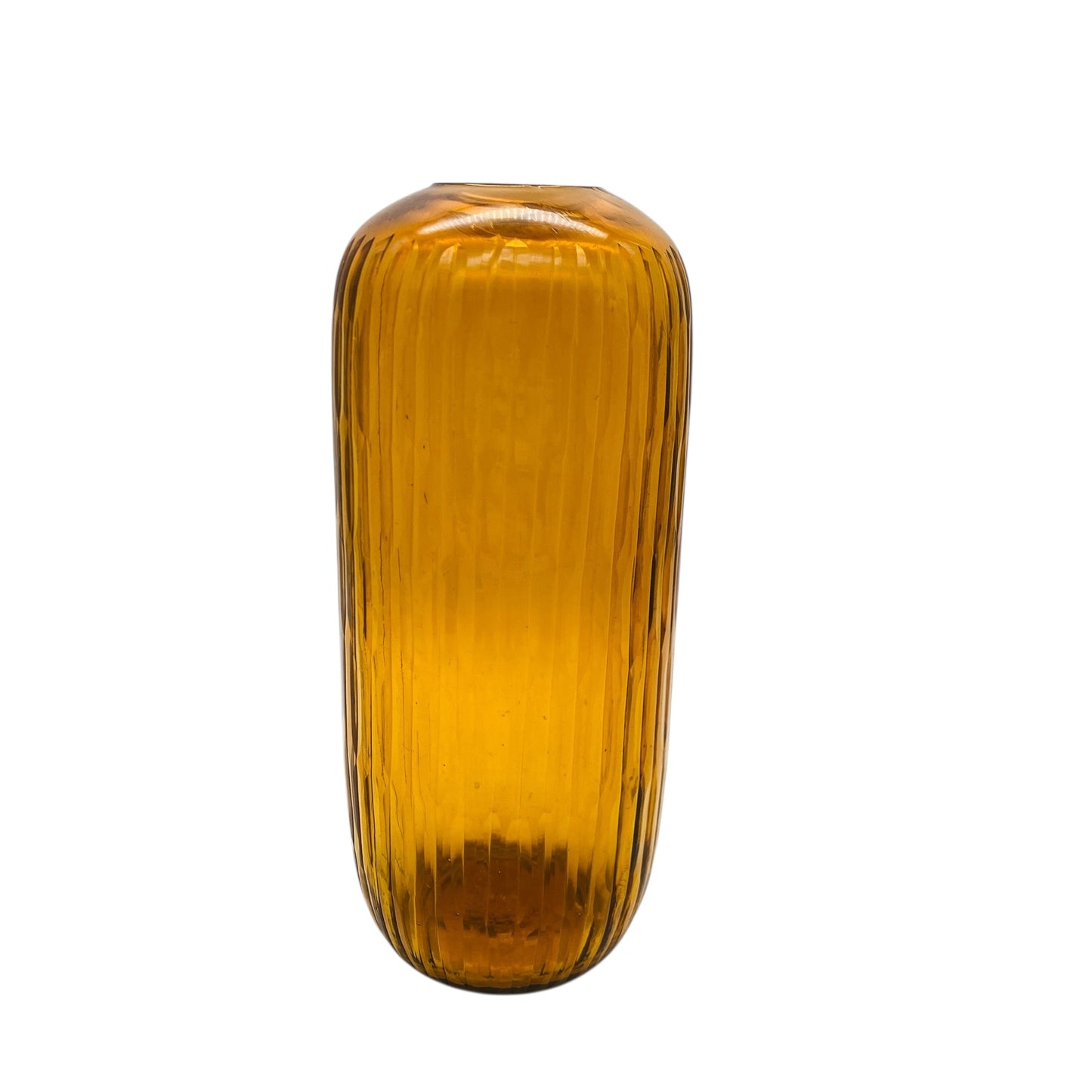 Bernstein farbene Glasvase 60er 70er Jahre Mid Century Lounge Blumenvase glas braun