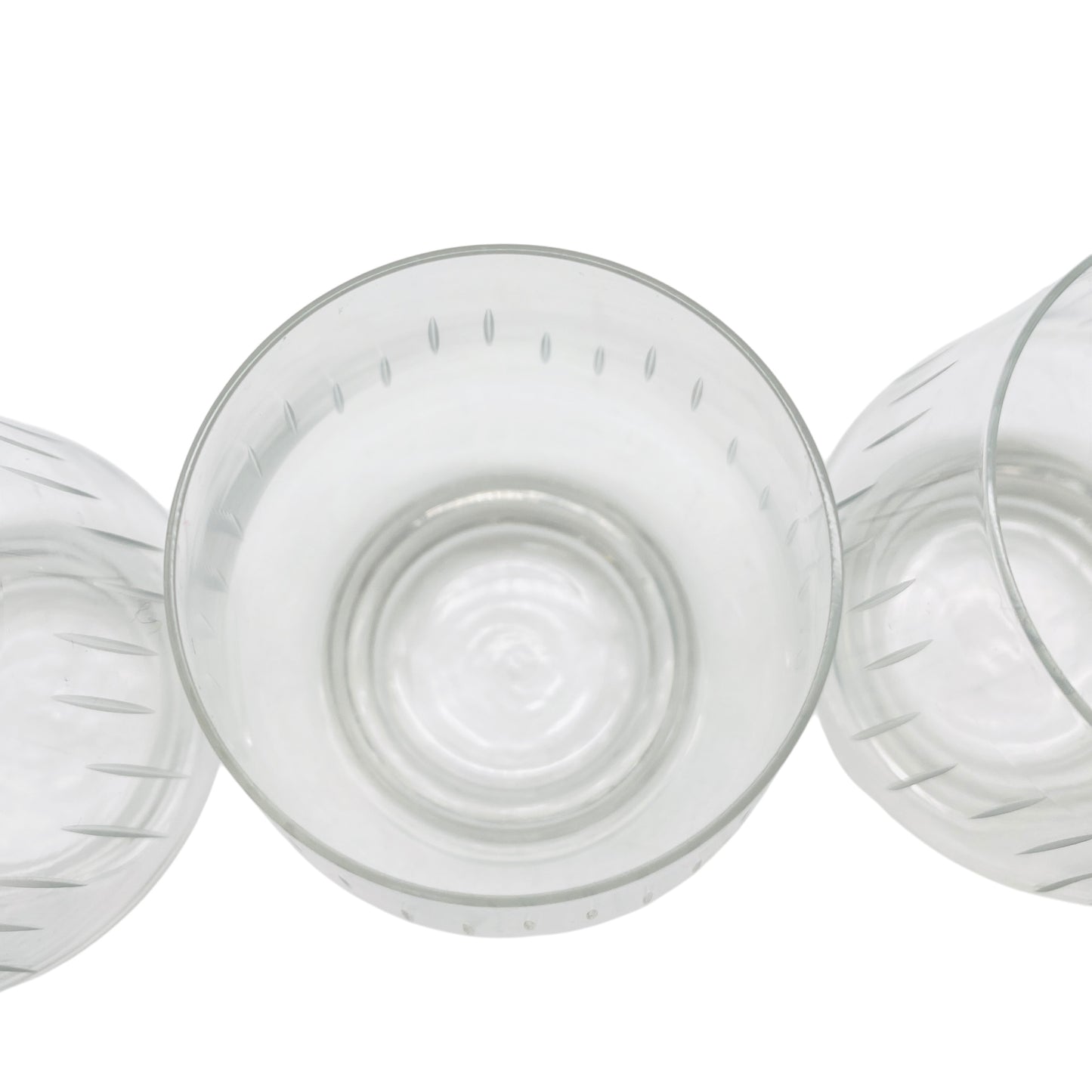 Beschliffene Vintage Schnapsgläser Likörgläser 5er Set 50er 60er Jahre Mid Century Rillen