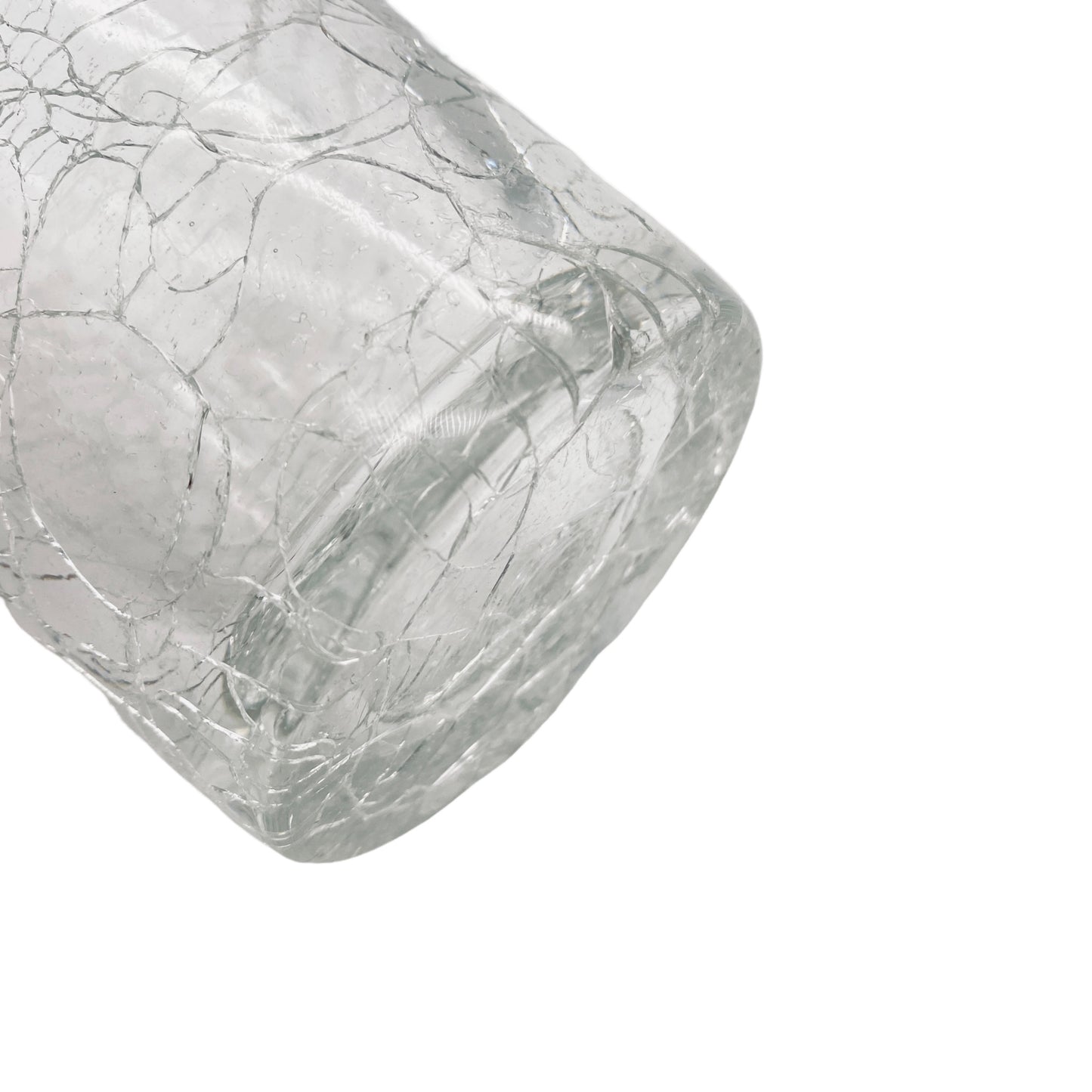 Boussu Belgien Eiseimer transparent 50er 60er Craquele Glas Mid Century Bar