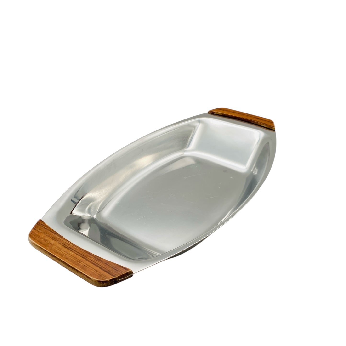 Braun & Kemmler Schale Edelstahl Holz Obstschale 60er 70er Jahre Haushalt Küche