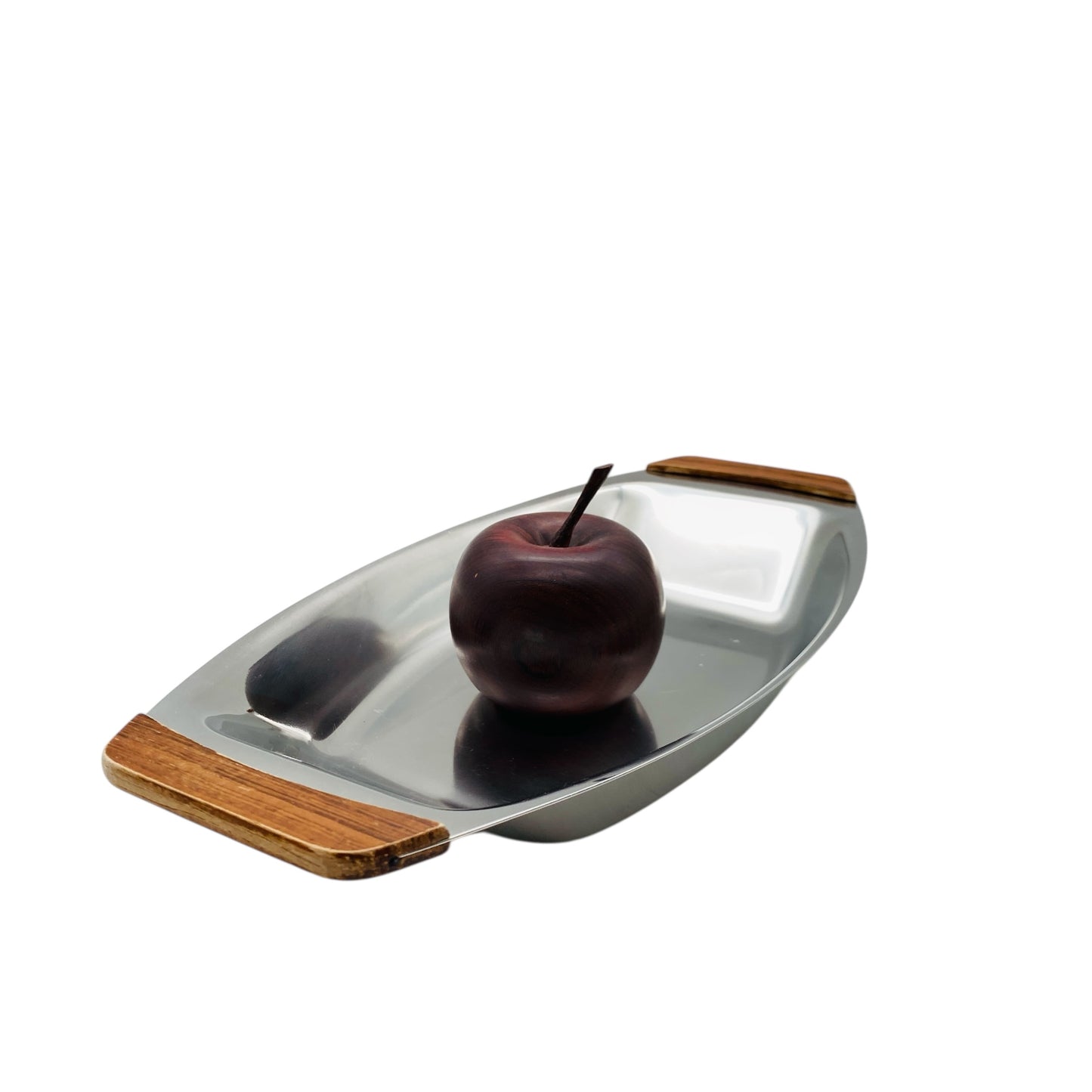 Braun & Kemmler Schale Edelstahl Holz Obstschale 60er 70er Jahre Haushalt Küche