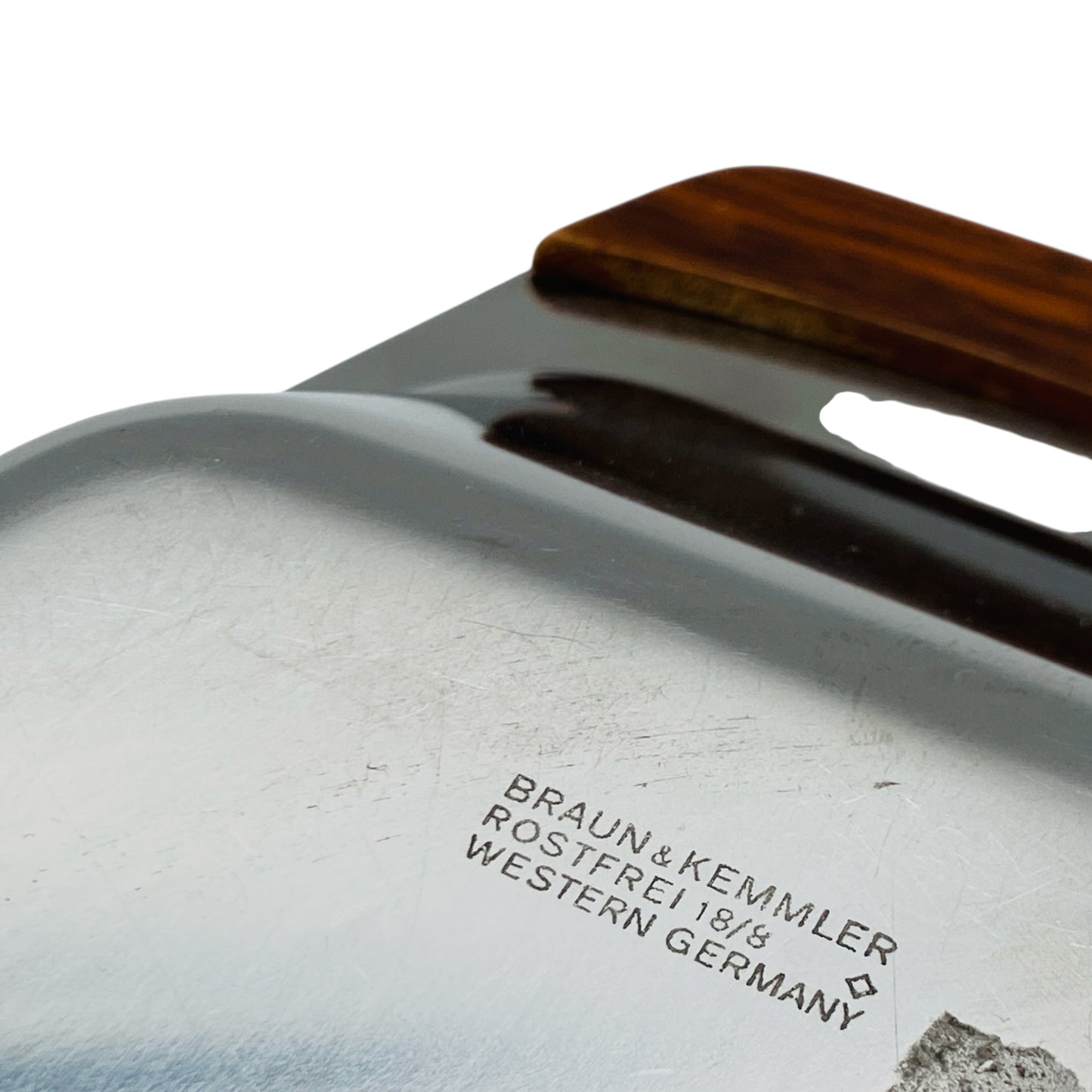 Braun & Kemmler Schale Edelstahl Holz Obstschale 60er 70er Jahre Haushalt Küche