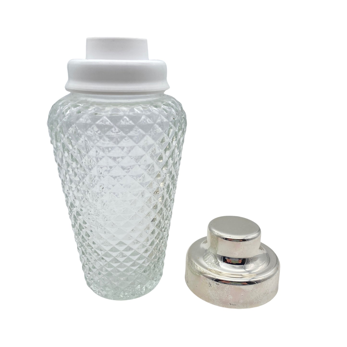 Cocktailshaker Glas 60er 70er Jahre Rauten Dekor Mid Century Lounge