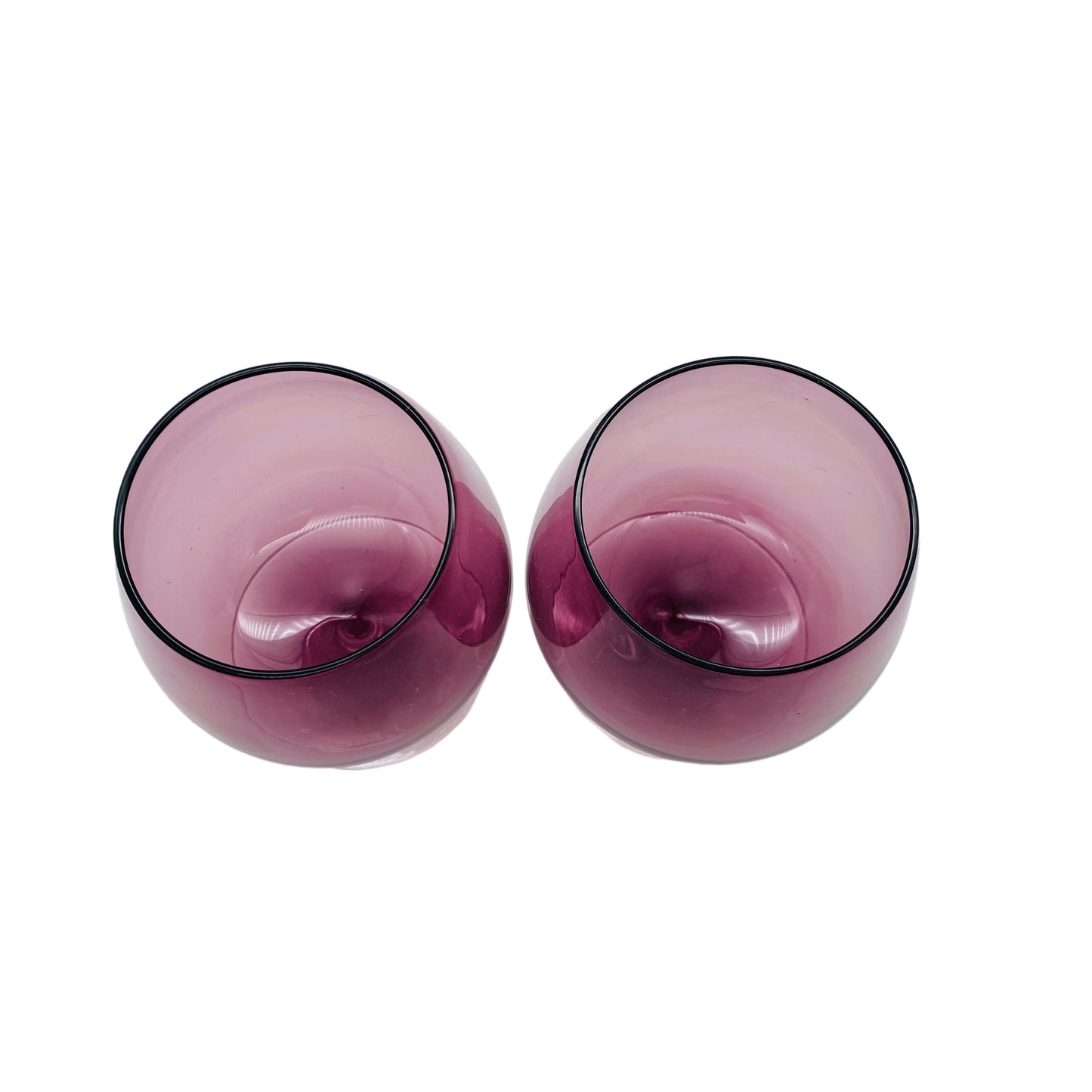 Cognacgläser lila 60er 70er Jahre Mid Century Glas