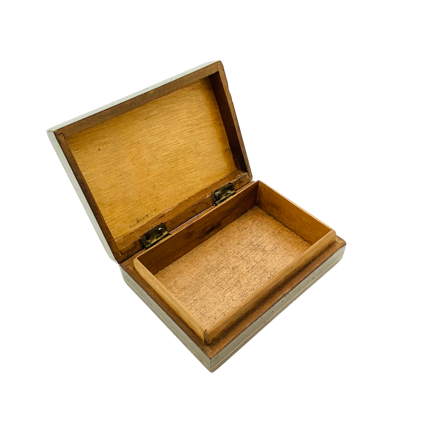 Dose Deckeldose Holz Schatulle mini Vintage 40er 50er Mid Century