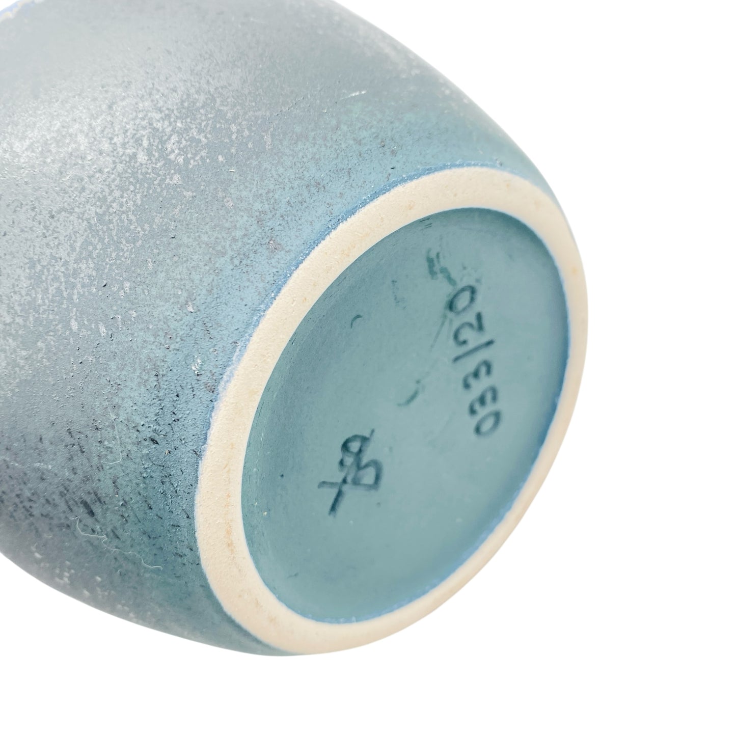 Dümler & Breiden Keramik Vase Fat Lava 60er 70er irisierend grau lila Nr 033 / 20