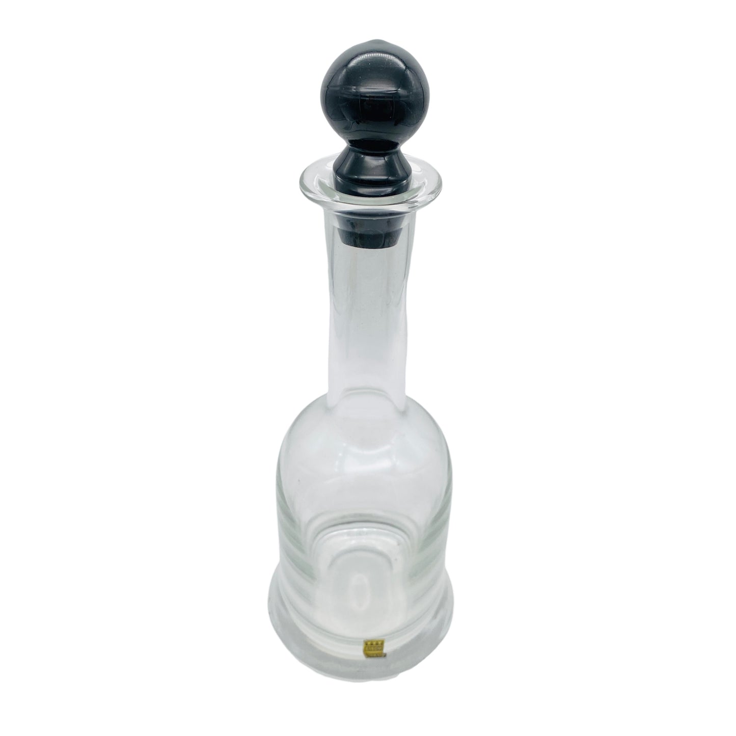 EISCH Karaffe Flasche mit Stopfen schwarz 70er 80er Vintage Glas
