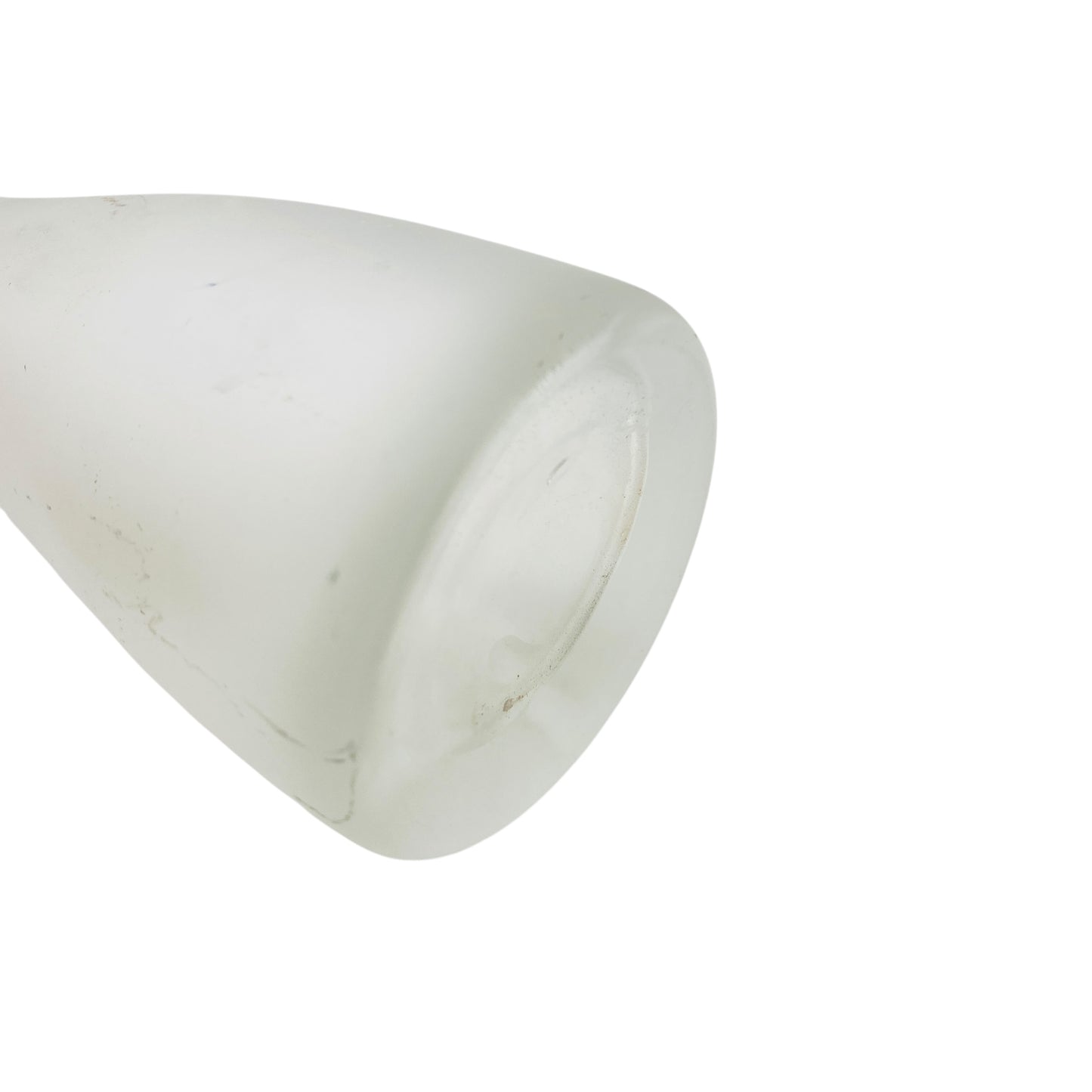 EISCH Vase (signiert) weiss transparent satiniert 70er Jahre Dekoration Glas