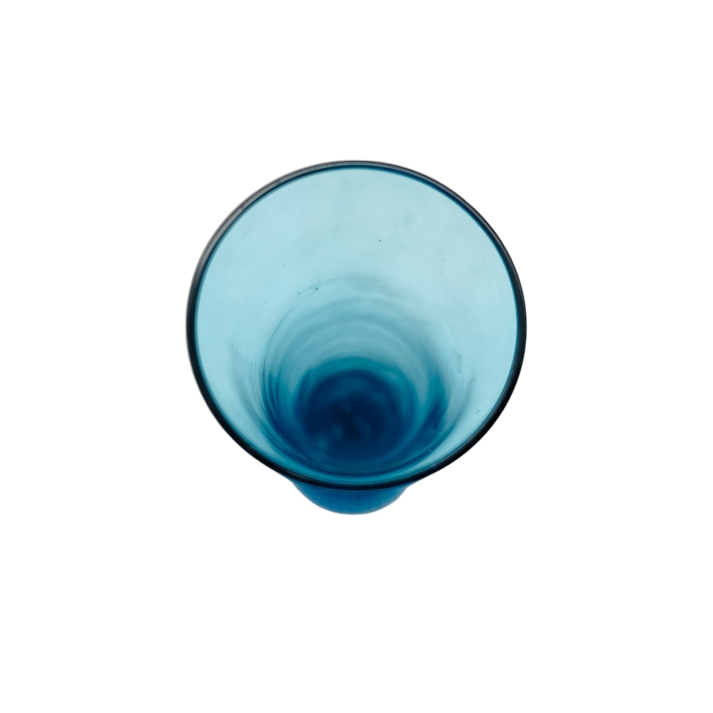 EKENÄS Vase blau Luftblasen Einschlüsse 60er 70er Jahre Glas Schweden